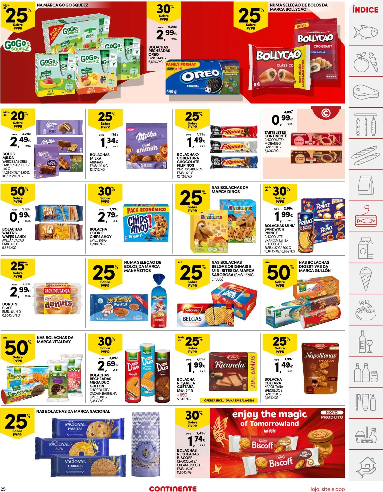 Continente folheto │ válido de 19.05.2026 | Página: 25 | Produtos: Filipinos, Bolachas milka, Bolachas, Chocolate