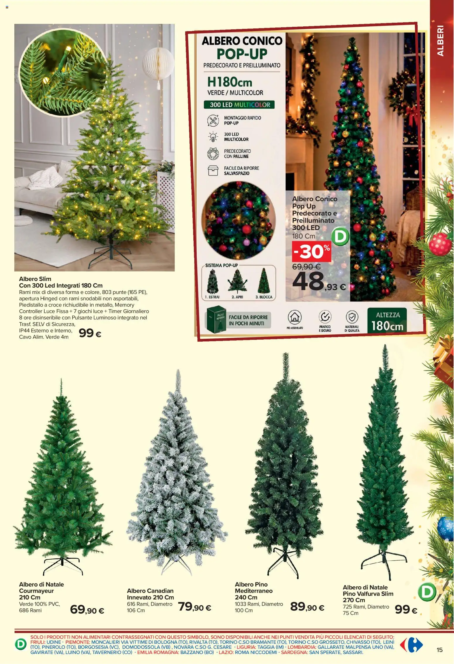 Volantino Carrefour del 02/11/2026 | Pagina: 15 | Prodotti: Albero di natale, Cavo