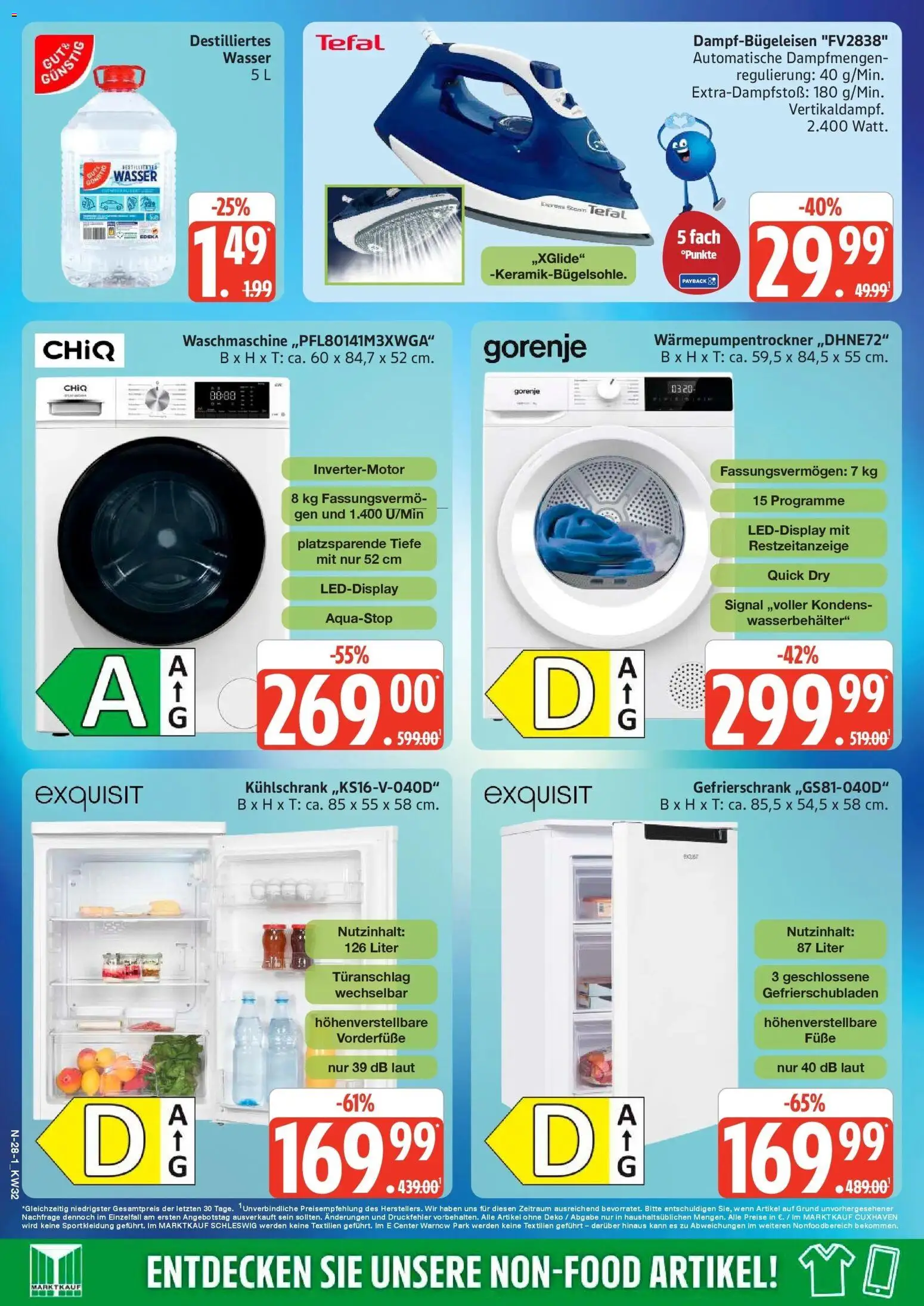 Marktkauf Prospekt Buxtehude (ab 03.08.2026) » Angebote online | Seite: 28 | Produkte: Gorenje, Gefrierschrank, Kühlschrank, Waschmaschine