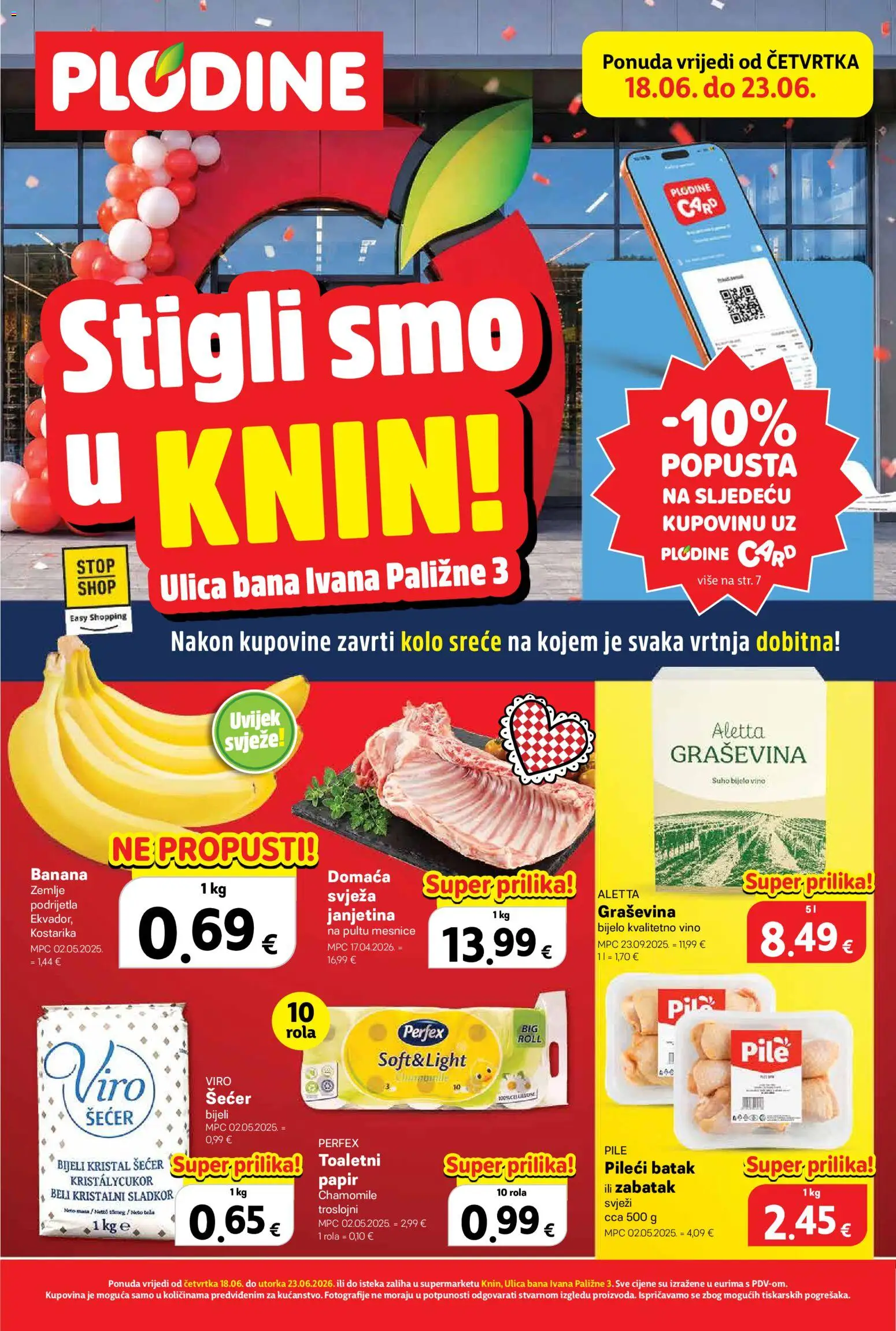 Plodine katalog | vrijedi od 18.06.2026 | Stranica: 1 | Proizvodi: Janjetina, Bijelo vino, Vino, Šećer
