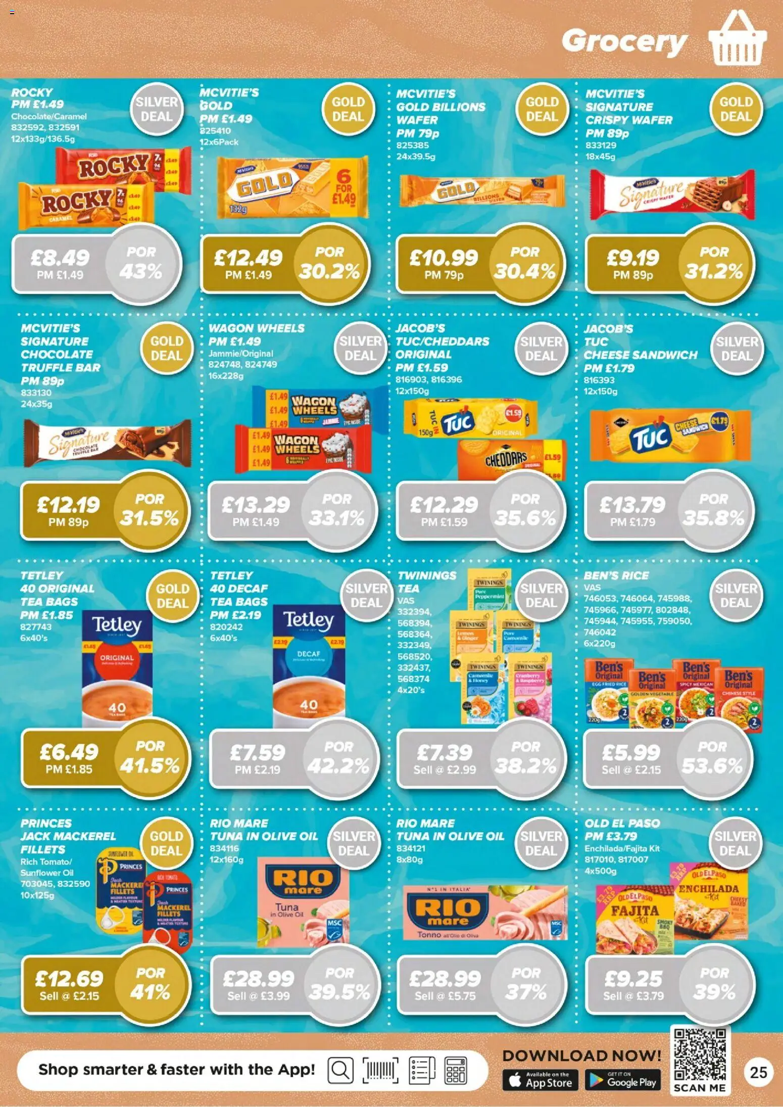 {H1} | Page: 25 | Products: Oil, Chocolate, Rice, Fajita