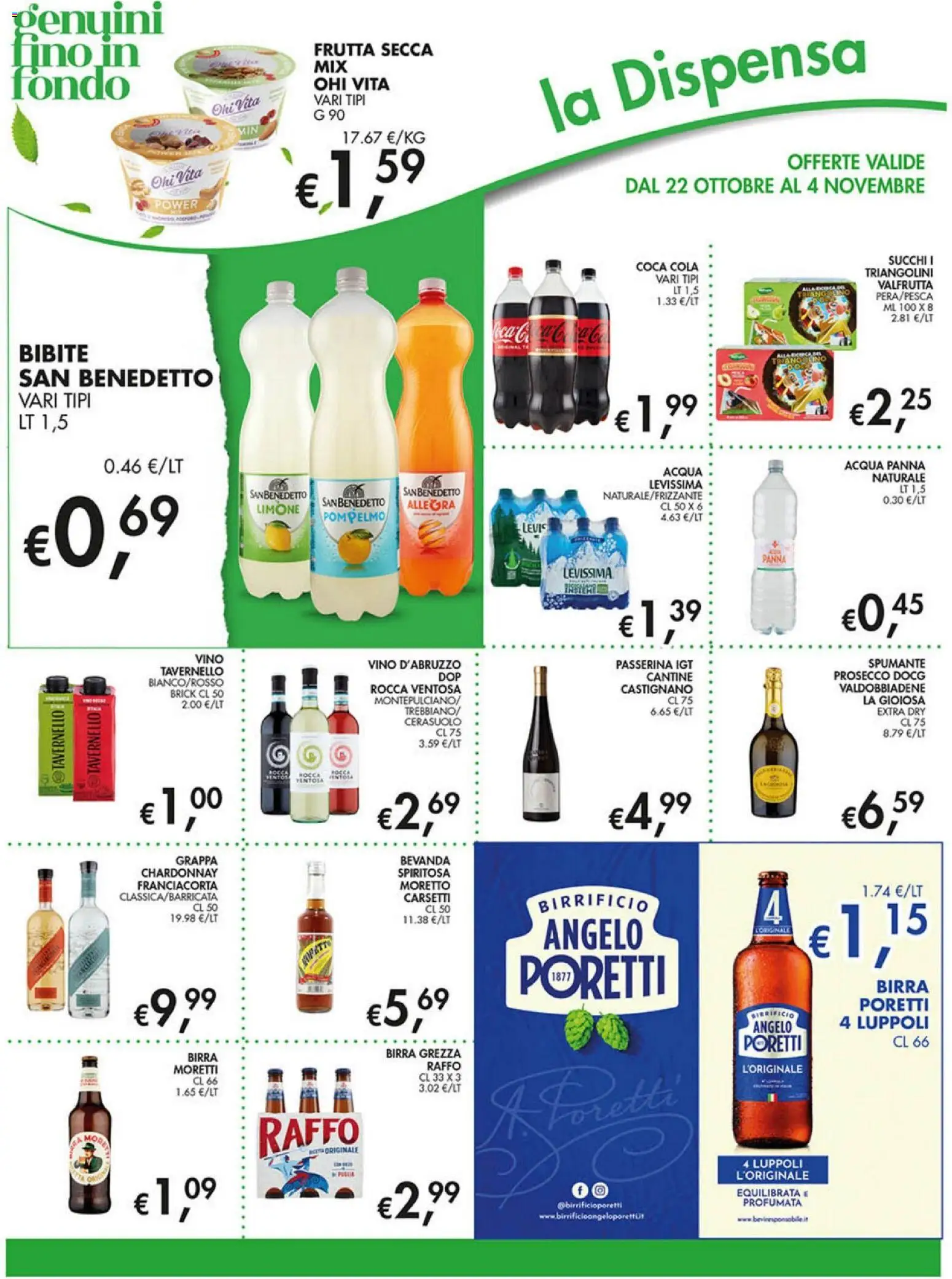 Volantino Coal del 22/10/2026 | Pagina: 10 | Prodotti: Acqua Panna, Panna, Frutta, Coca Cola