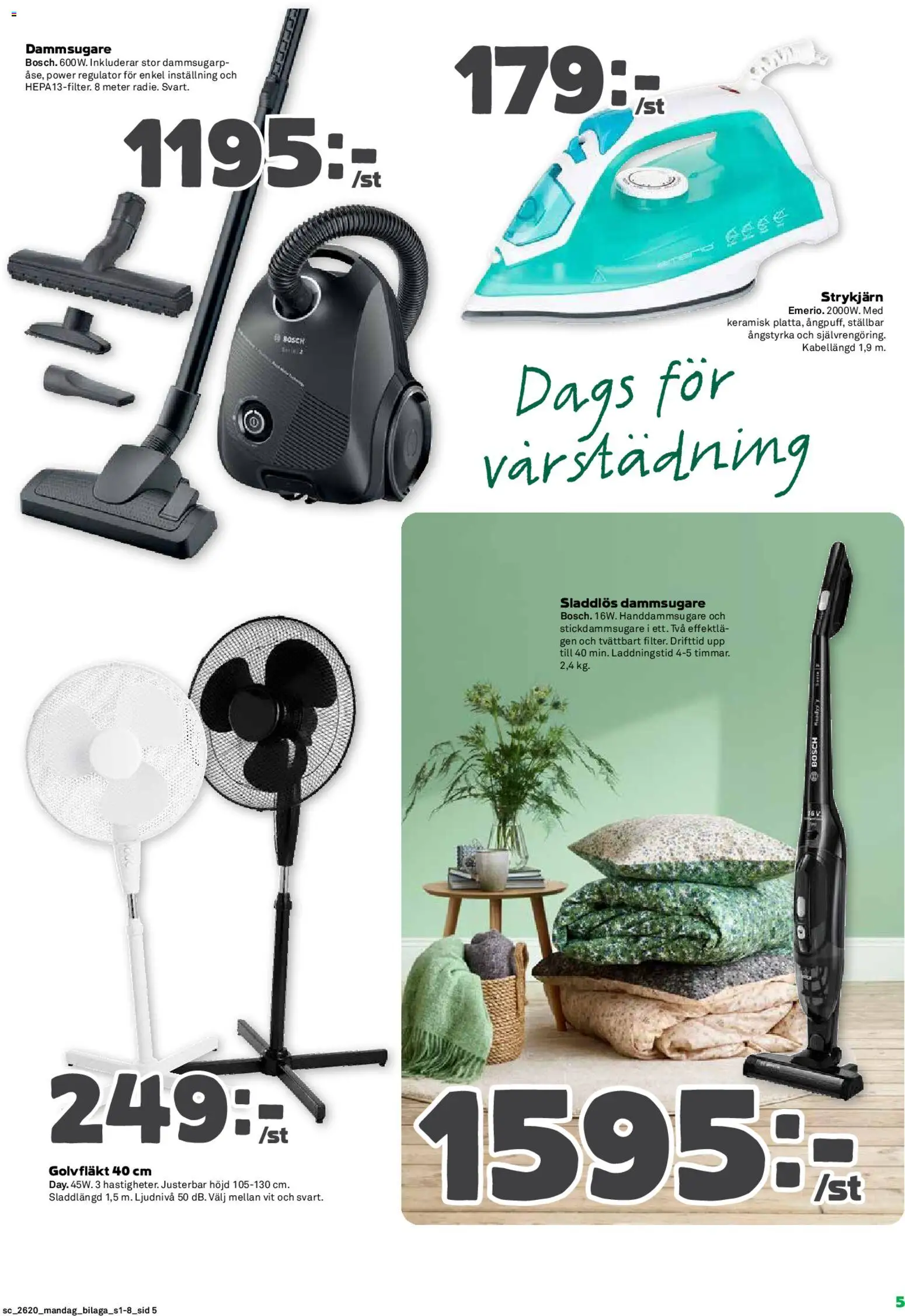 Stora Coop reklamblad aktuell från 11.05.2026 | Sida: 17 | Produkter: Dammsugare, Golvfläkt