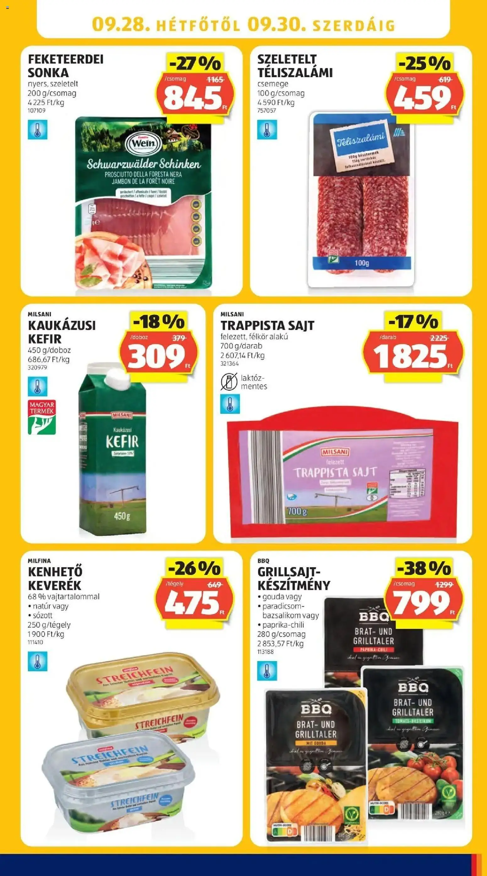 Aldi aktuális akciós újság - 2026.09.19. -tól/töl > akció, lapozható szórólap 🛍️ | Oldal: 25 | Termékek: Milsani, Sajt, Paradicsom, Trappista sajt