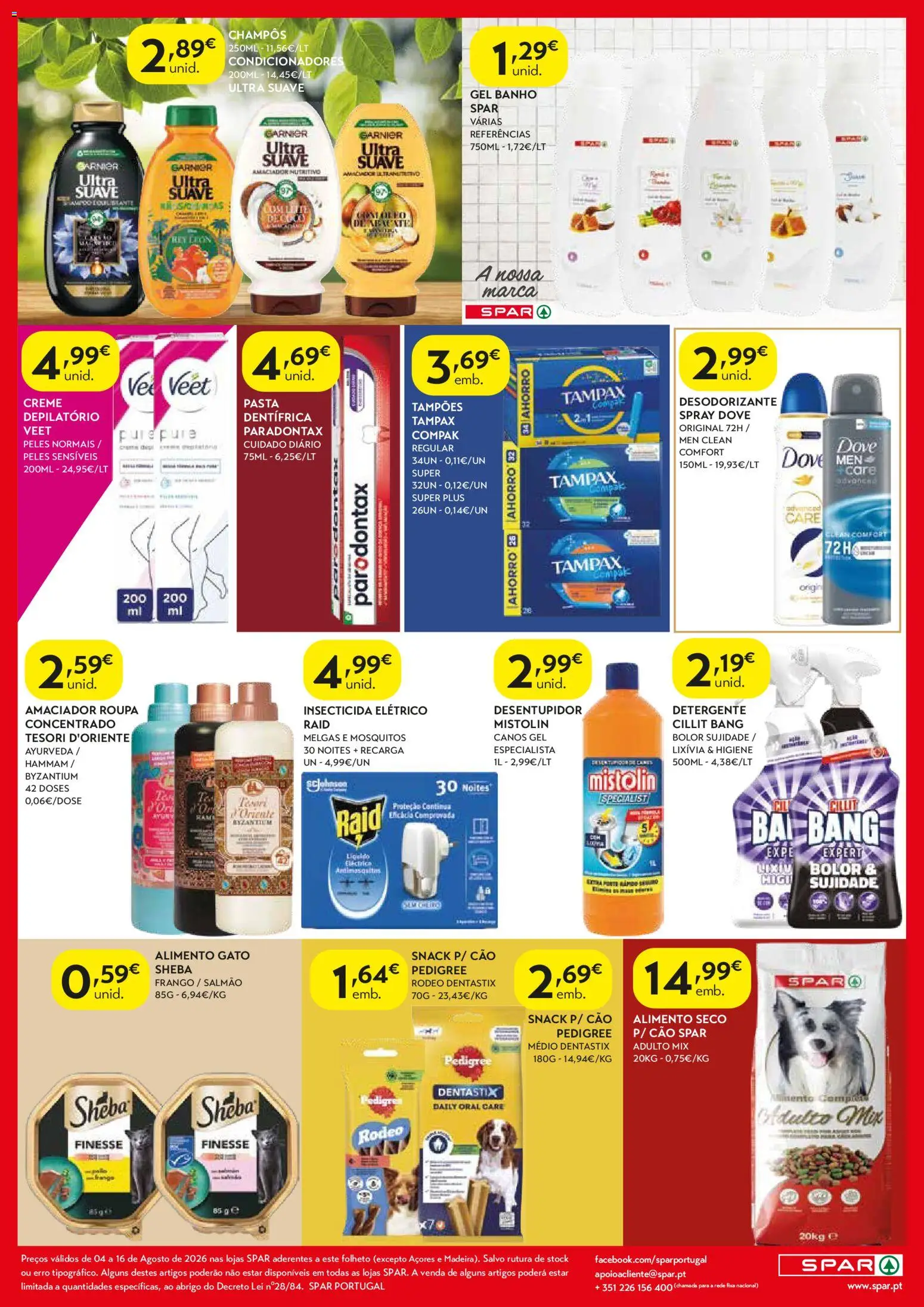 Spar - folheto │ válido de 04/08/2026 | Página: 8 | Produtos: Desodorizante, Detergente, Salmão, Creme