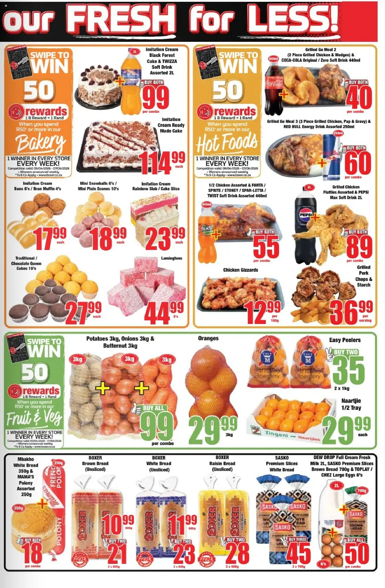 New Boxer catalogue – valid from 23.04.2026 | Page: 3 | Products: Chicken, Potatoes, Onions, Vegetables