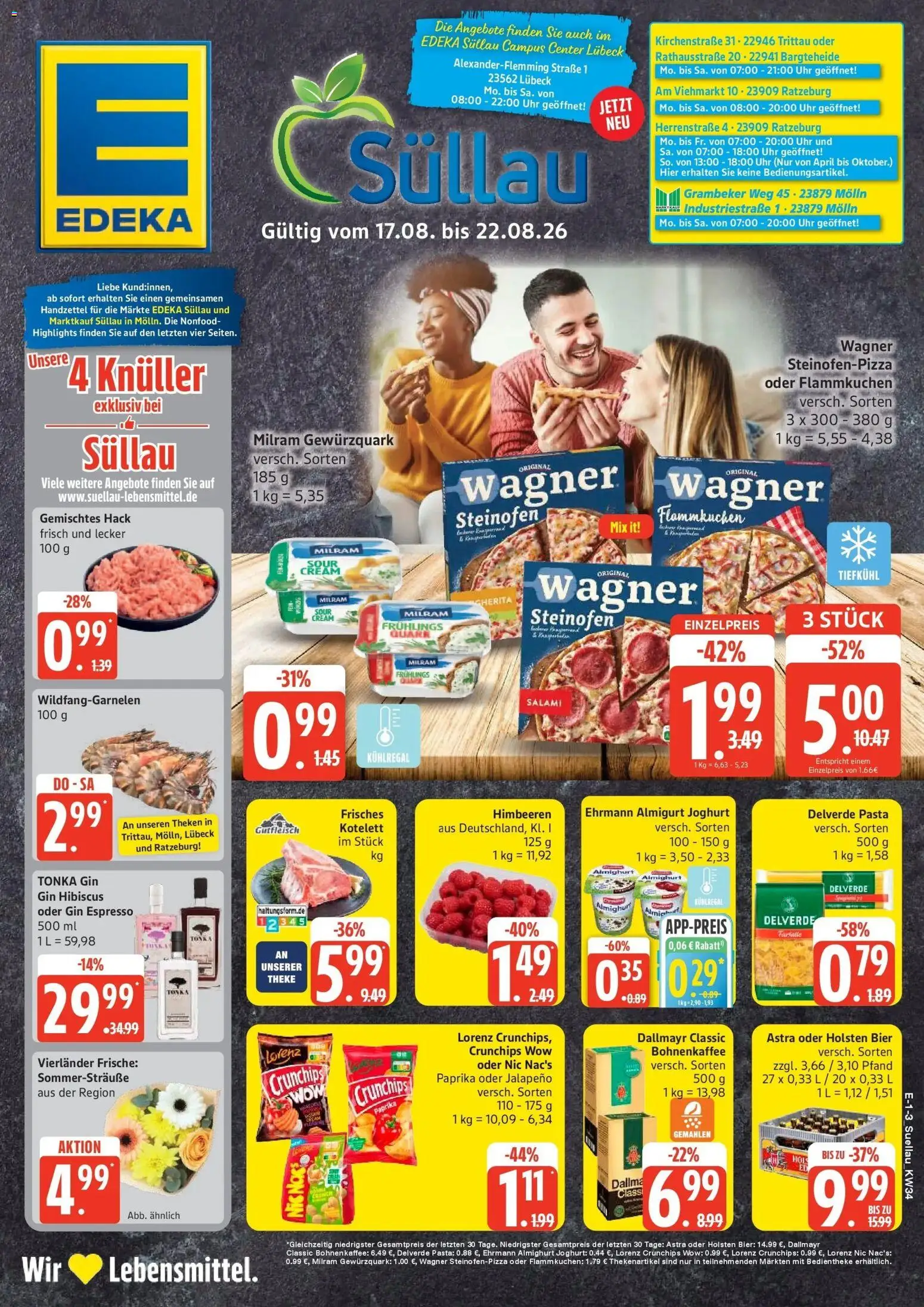 Edeka Prospekt Ratzeburg (ab 17.08.2026) » Angebote Online | Seite: 1 | Produkte: Bier, Holsten, Dallmayr, Lorenz crunchips