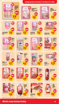 Náhled letáku ŠUNKA OD KOSTI NEJVYŠŠÍ JAKOSTI ŘEZNÍKŮV TALÍŘ, ŠUNKA OD KOSTI NEJVYŠŠÍ JAKOSTI ŘEZNÍKŮV TALÍŘ 100 g od 09.09.2026 | Strana: 8