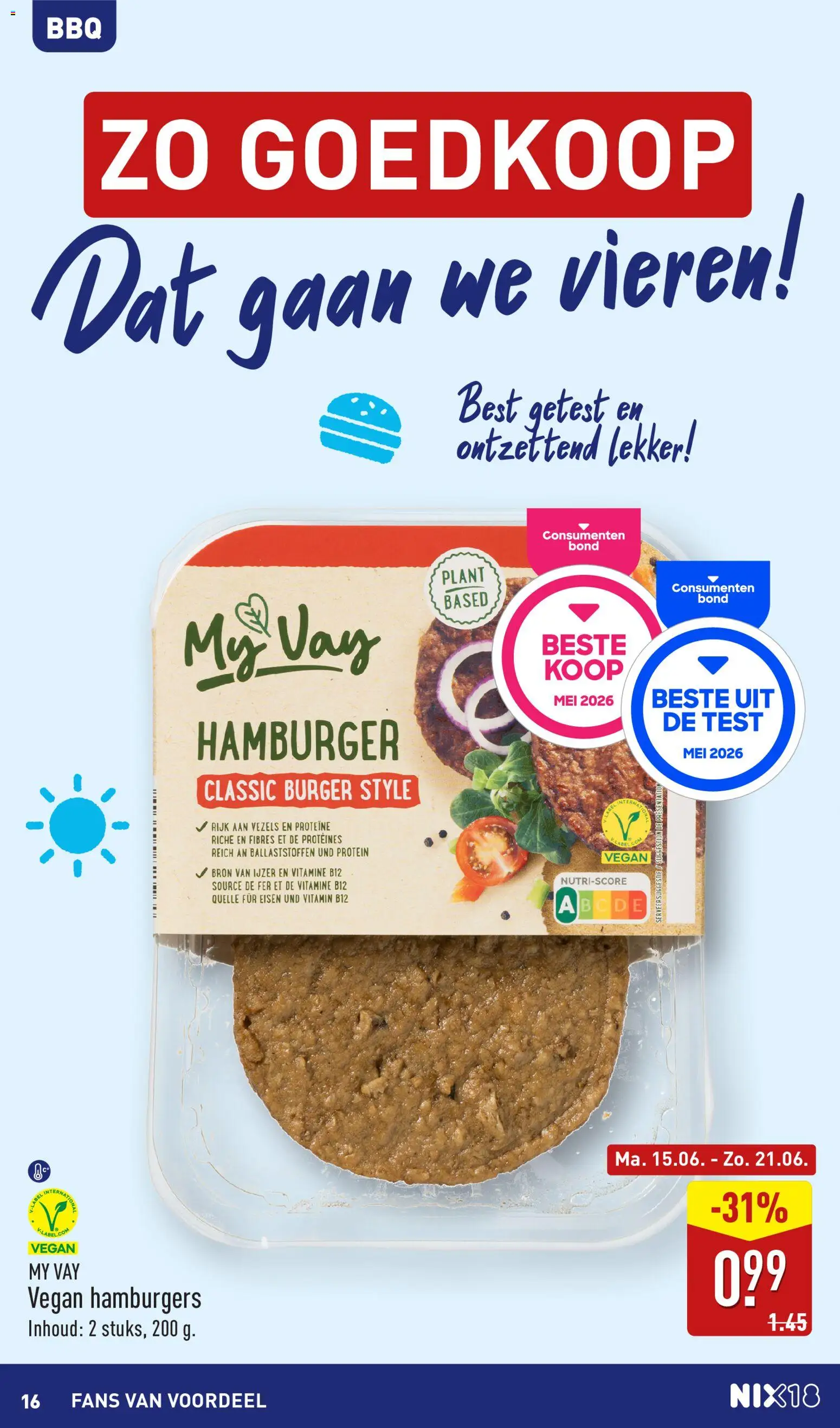 {H1} | Pagina: 16 | Producten: Hamburger