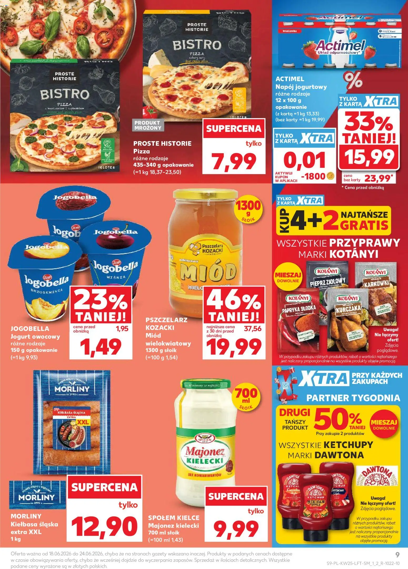 Kaufland gazetka od 18.06.2026 | Strona: 9 | Produkty: Jogurt, Pizza, Przyprawy, Majonez
