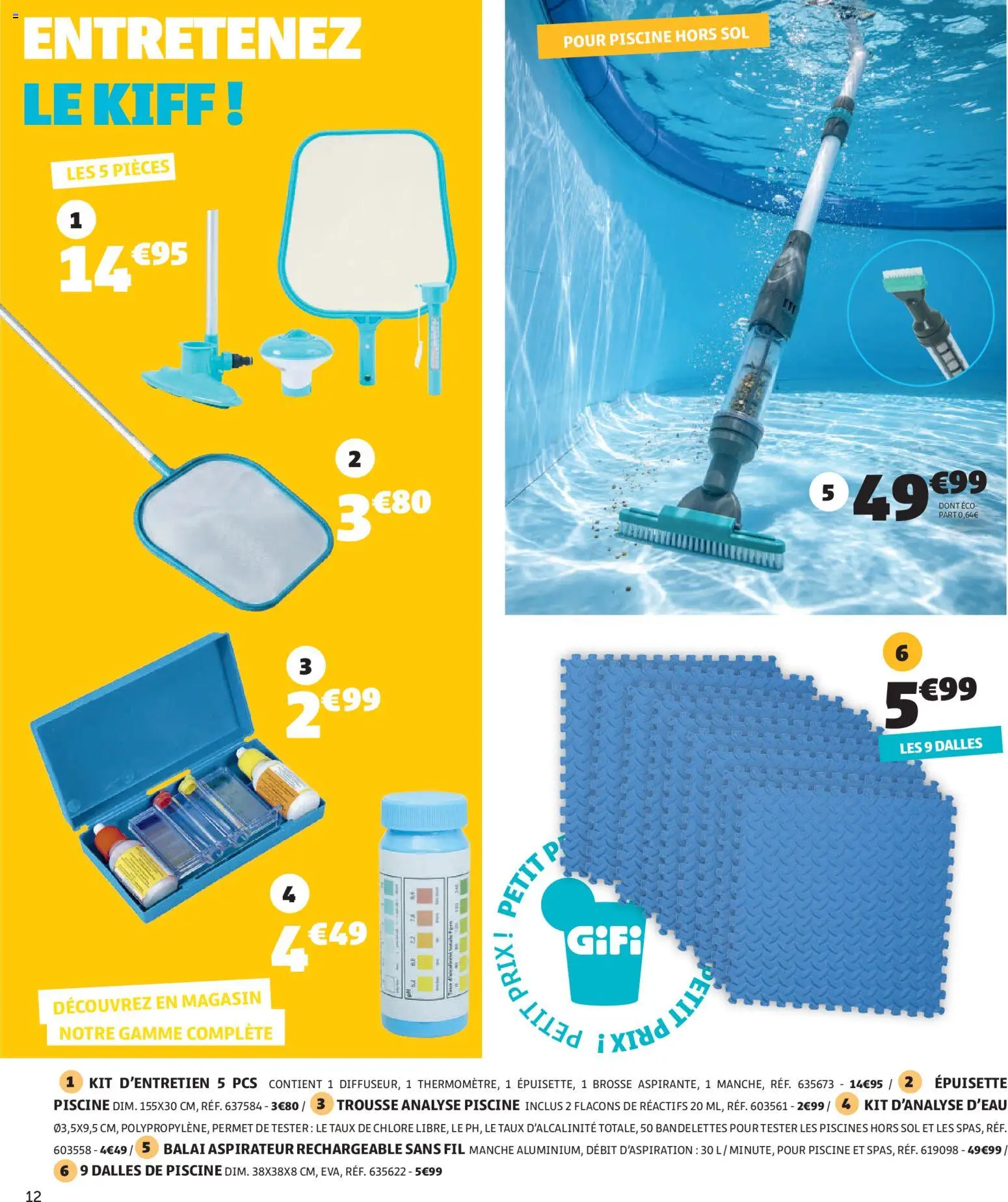 {H1} | Page: 12 | Produits: Aspirateur, Brosse, Balai