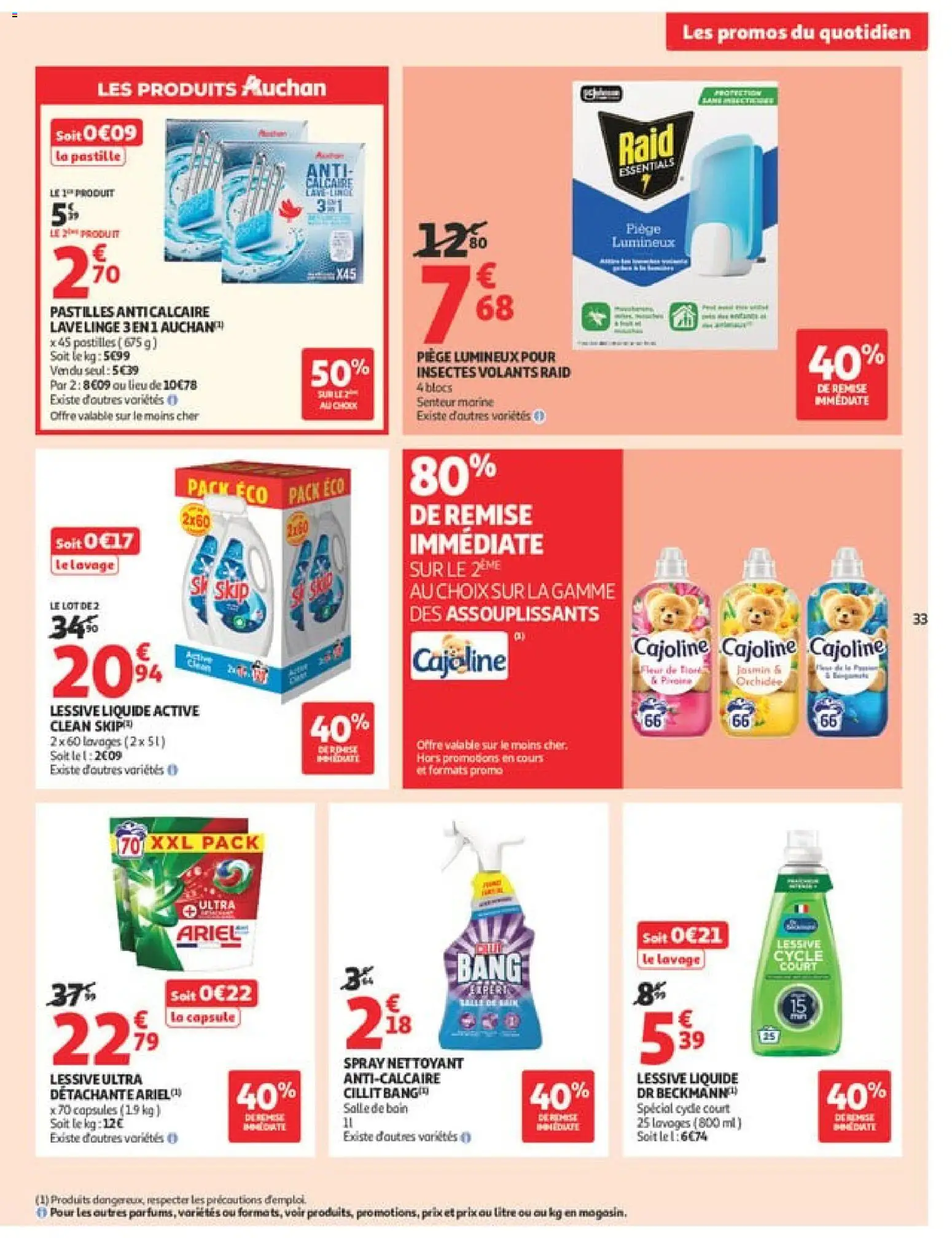 {H1} | Page: 33 | Produits: Ariel, Lessive Liquide, Orchidée, Lessive