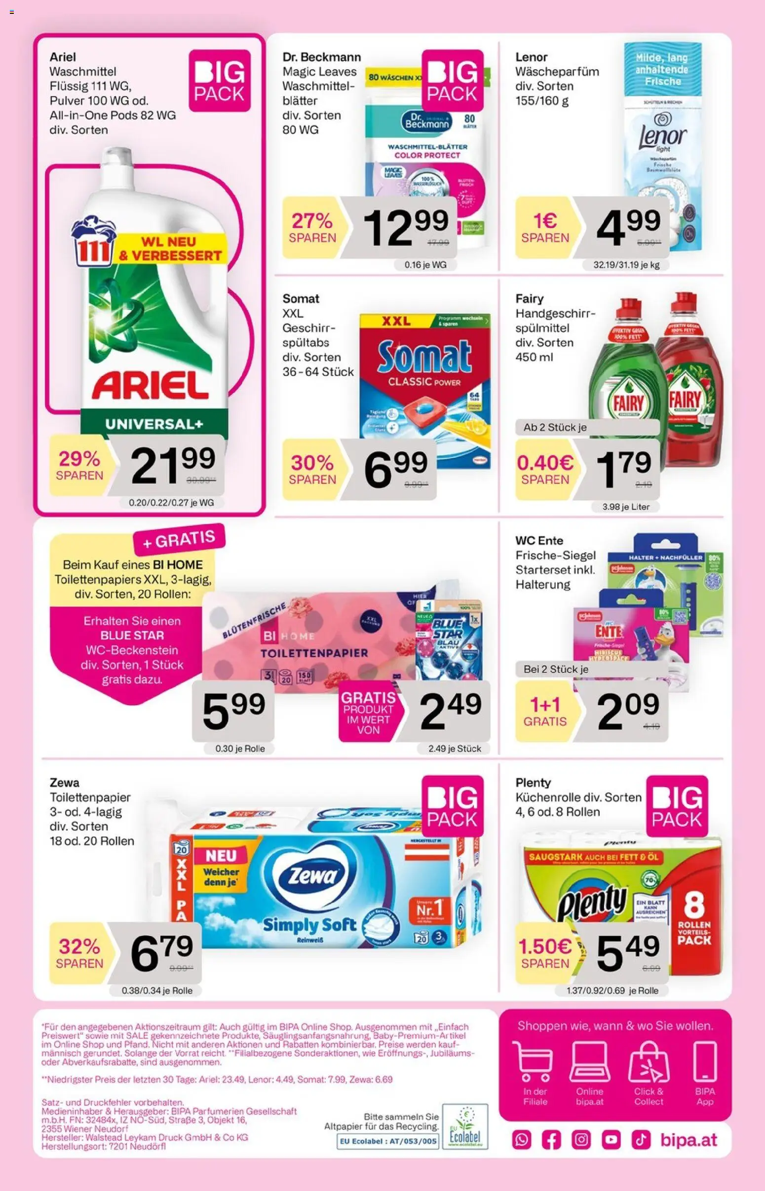 Bipa Flugblatt gültig ab 09.07.2026 | Seite: 6 | Produkte: Öl, Waschmittel