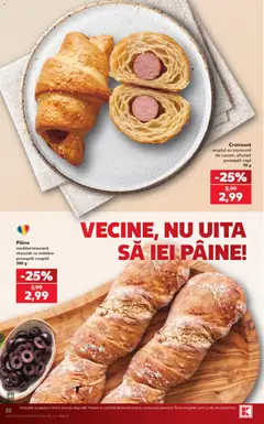 Ofertele Kaufland valabile de la 23.09.2026 | Pagină: 22 | Produse: Croissant, Măsline, Pâine