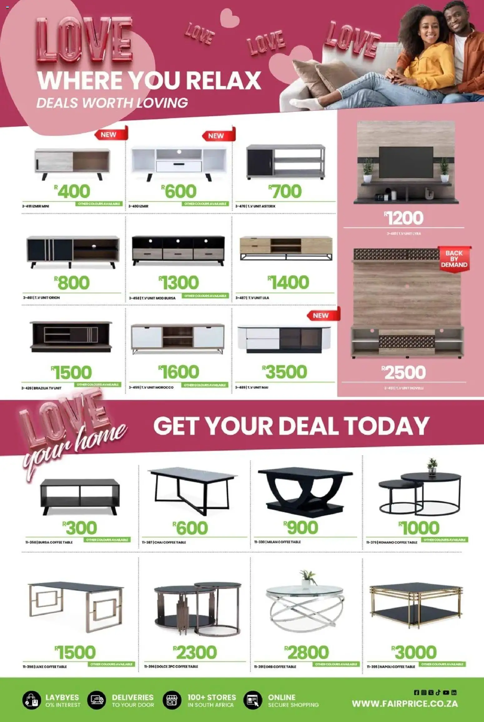 New Fair Price catalogue – valid from 01/02/2026 | Page: 7 | Products: TV, Coffee table, Table, Coffee