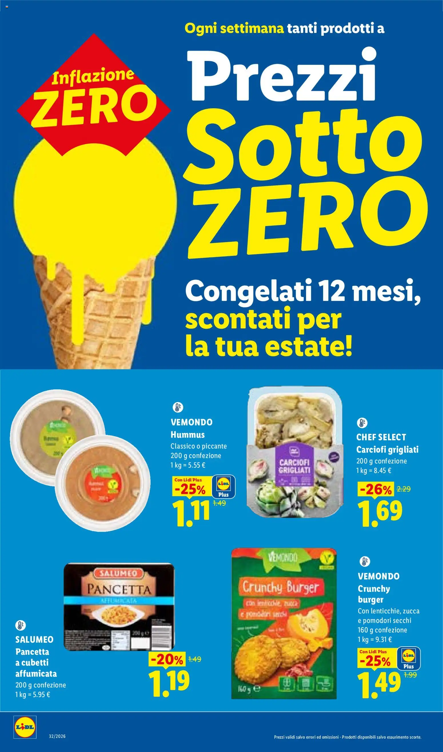 Volantino Lidl del 06/08/2026 | Pagina: 18 | Prodotti: Pancetta, Pomodori, Zucca, Hummus