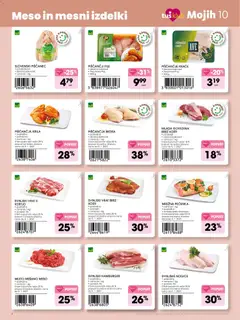 Tuš katalog akcije – veljaven od 09.10.2026 | Stran: 4 | Izdelki: Piščančja bedra, Piščančja krila, Hamburger