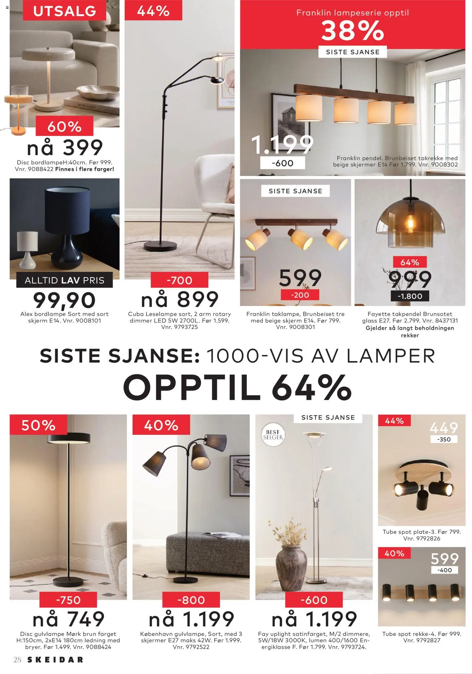 {H1} | Side: 28 | Produkter: Ledning, Skjerm, Dimmer, Jeux