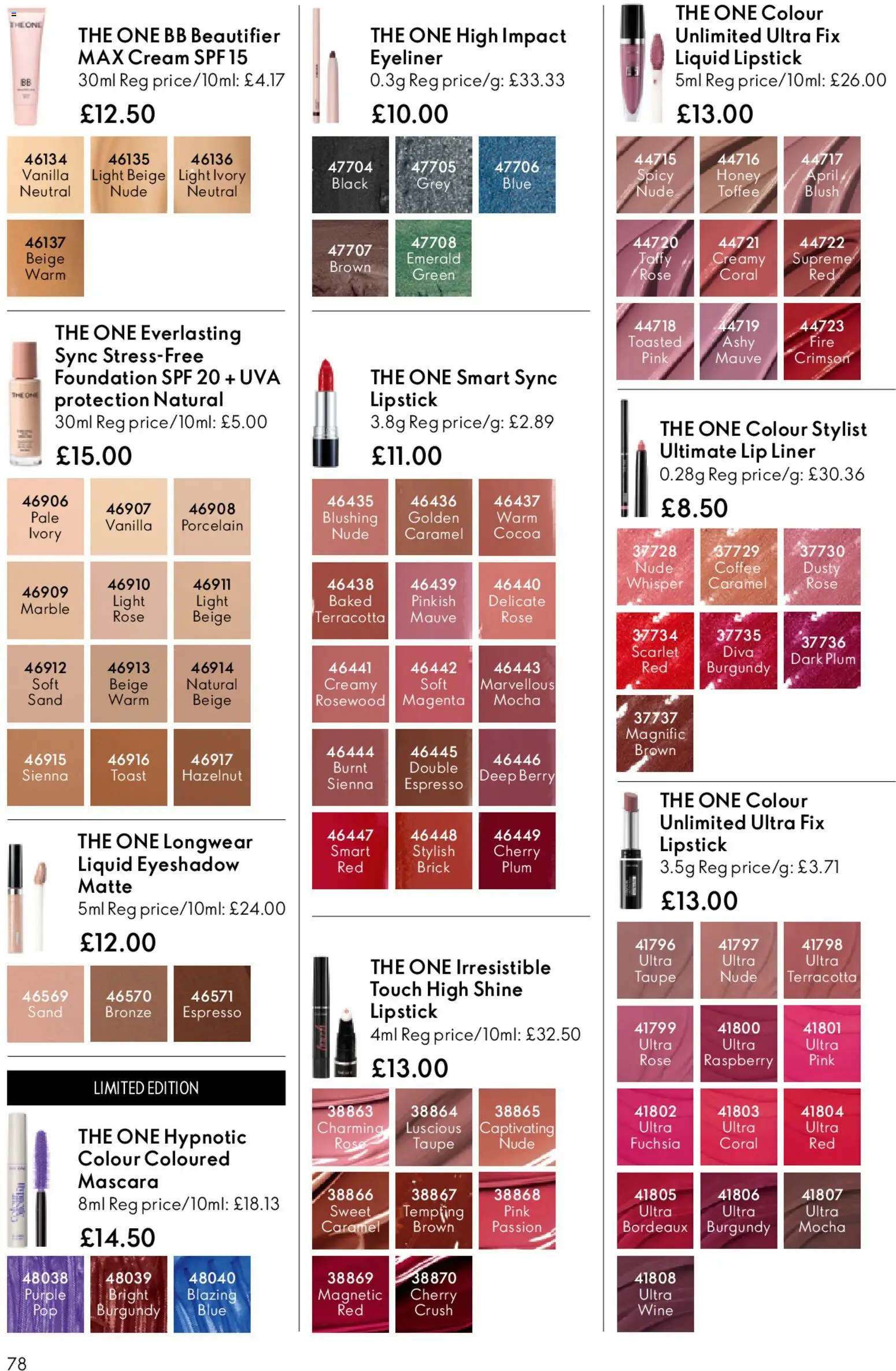{H1} | Page: 78 | Products: Coffee, Cream, Honey, Cocoa