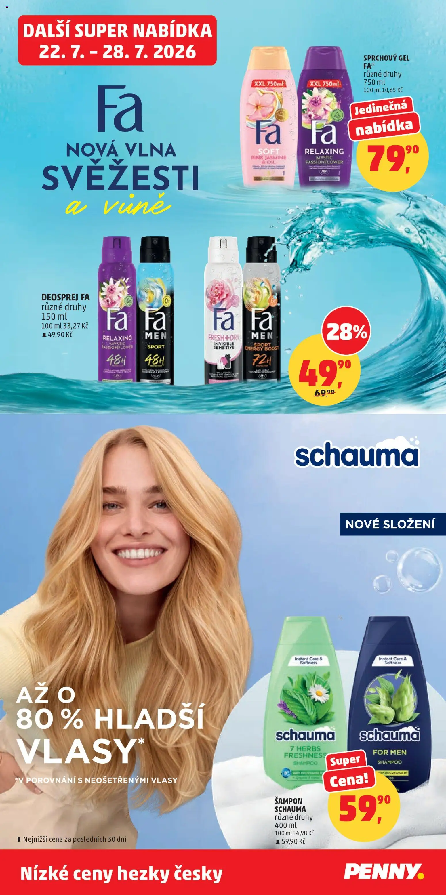 Penny Market leták od 22.07.2026 | Strana: 33 | Produkty: Sprchový gel, Deodorant, Šampon