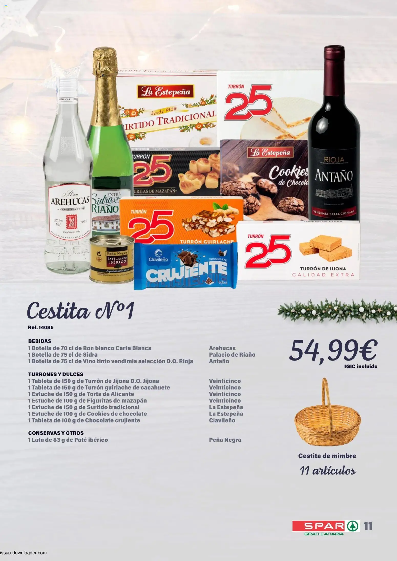 Spar Cestas y Lotes │ válido desde el 30/10/2026 | Página: 11 | Productos: Cerdo, Tableta, Ron blanco, Bebidas