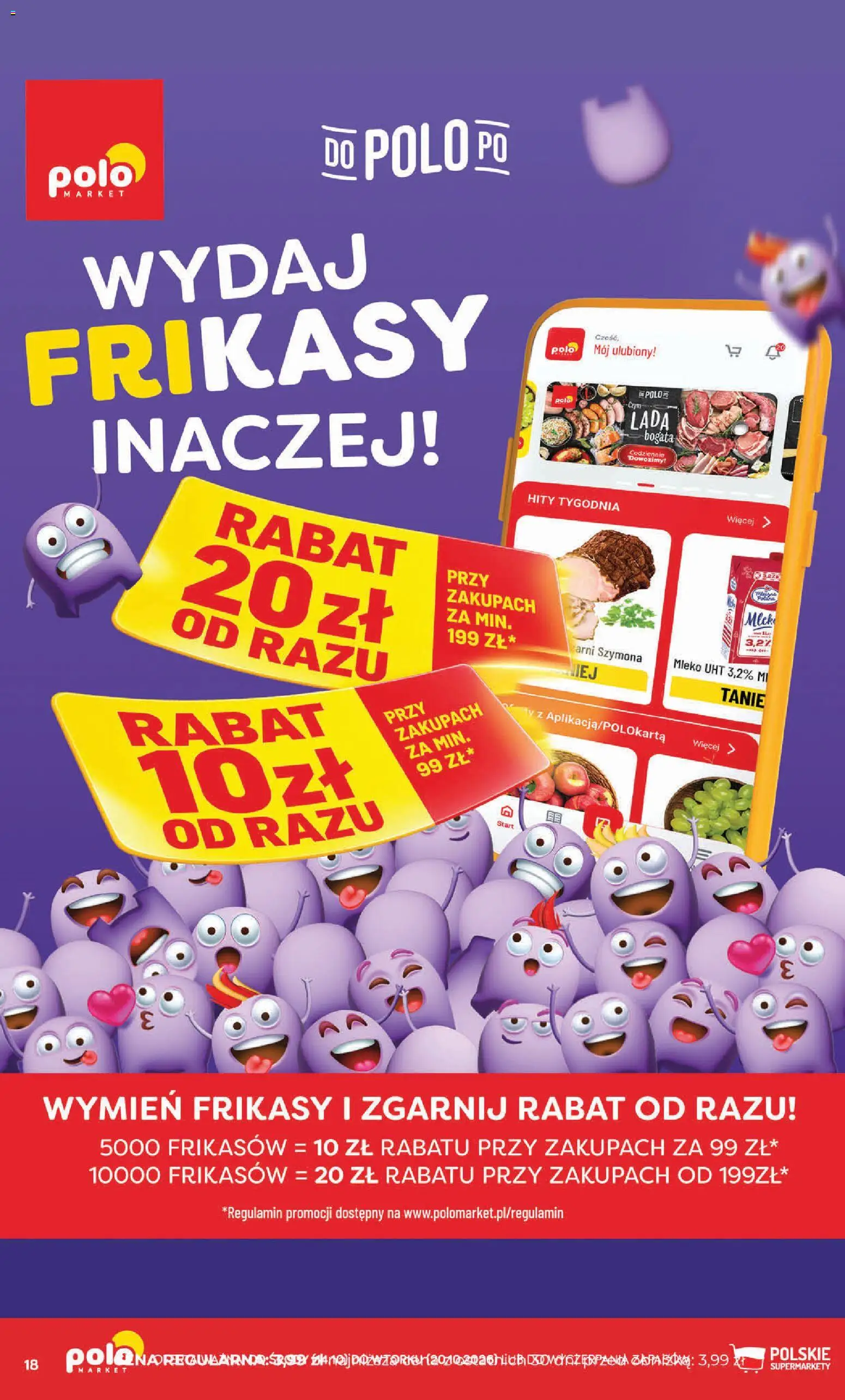 POLOmarket gazetka - Frikasowe Hity od 14.10.2026 | Strona: 18 | Produkty: Mleko, Mleko UHT