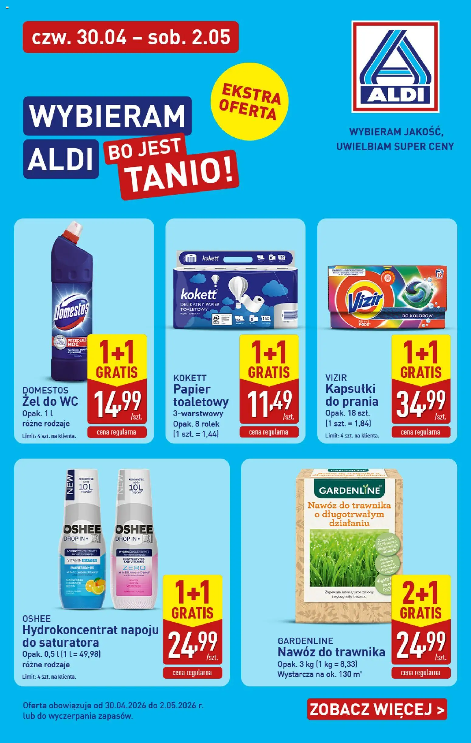 Aldi gazetka - Promocje weekend od 30.04.2026 | Strona: 2 | Produkty: Domestos