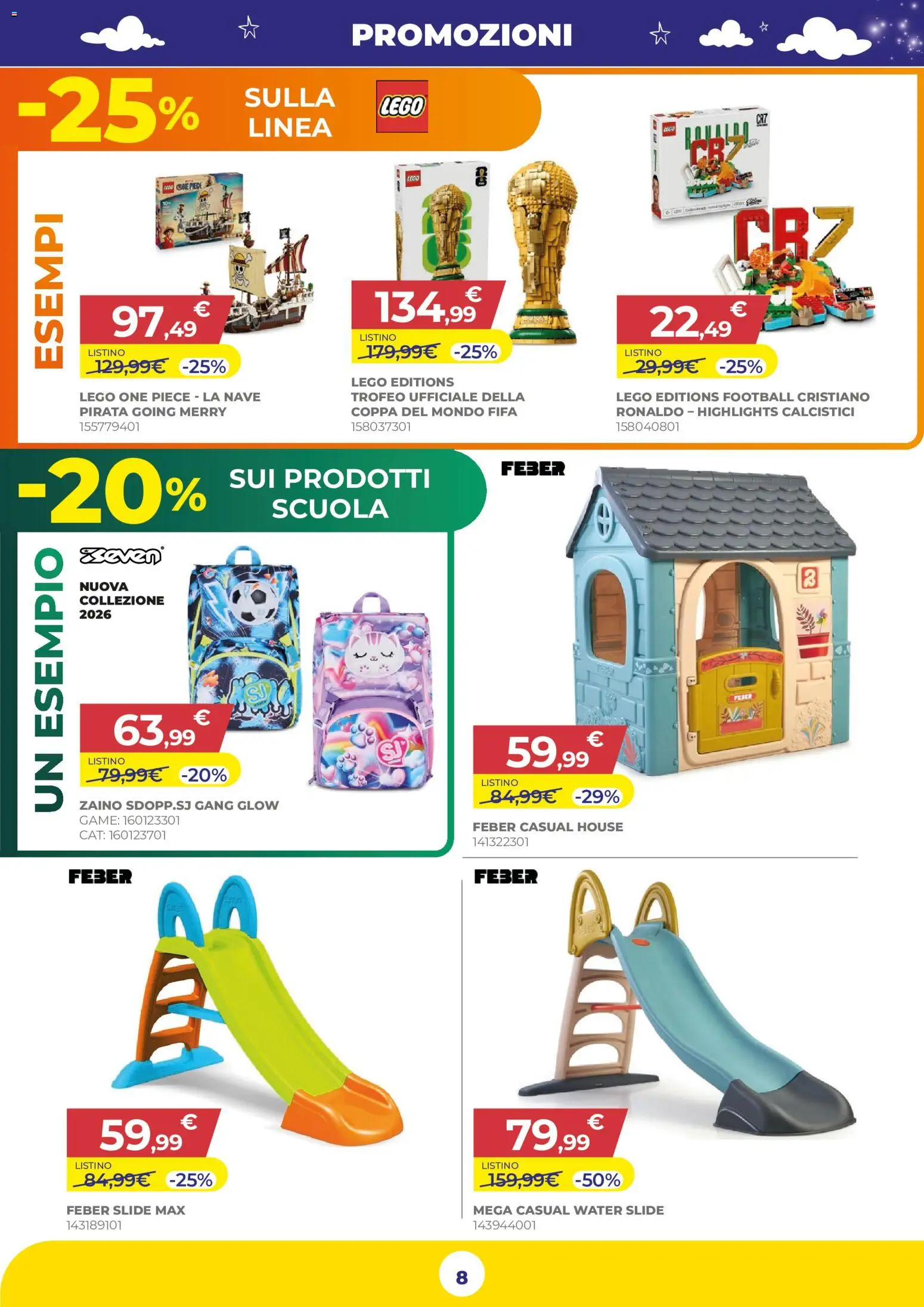 Volantino Toys Center del 16/07/2026 | Pagina: 8 | Prodotti: Zaino