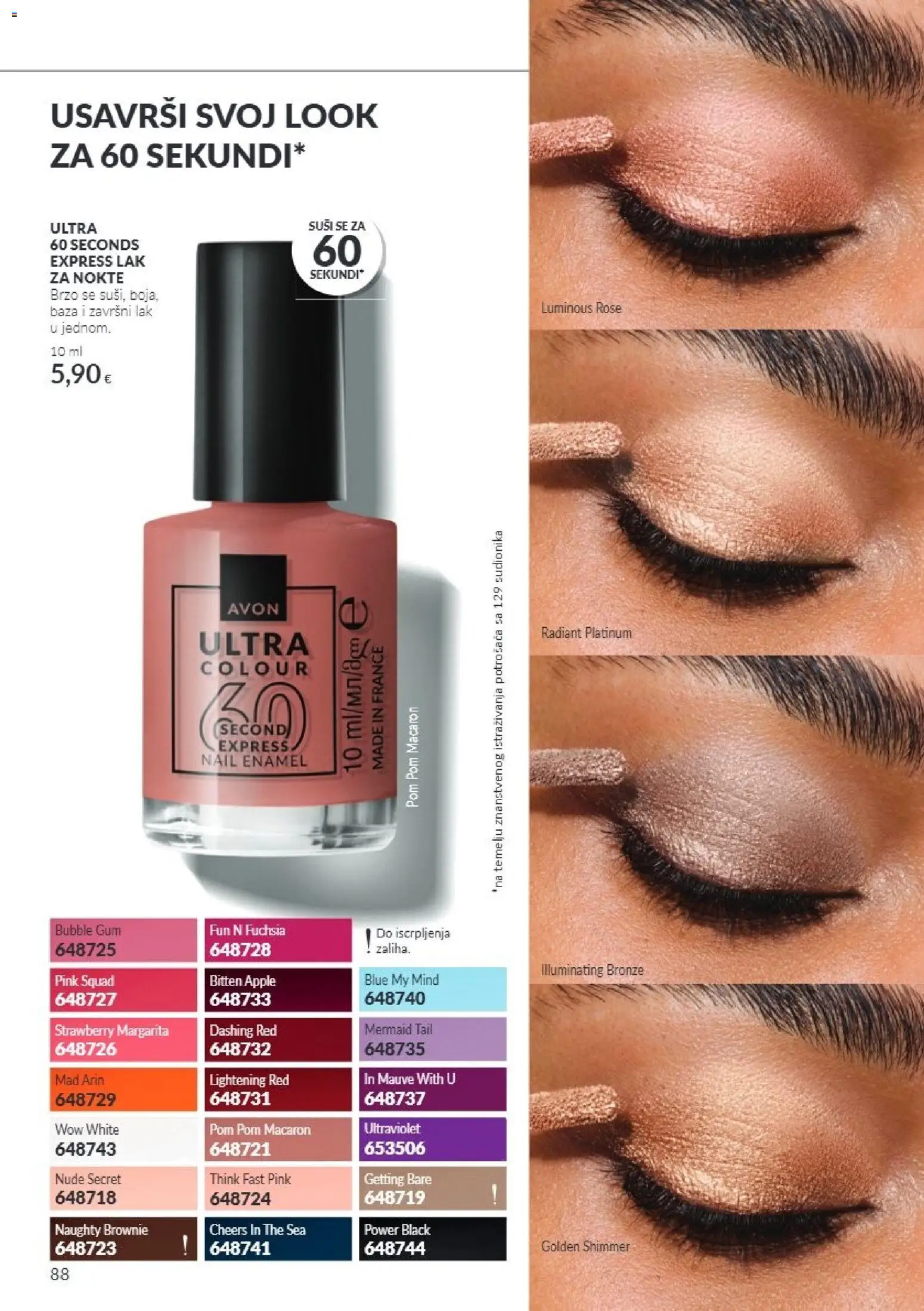 Avon katalog | vrijedi od 01.11.2026 | Stranica: 88 | Proizvodi: Lak za nokte