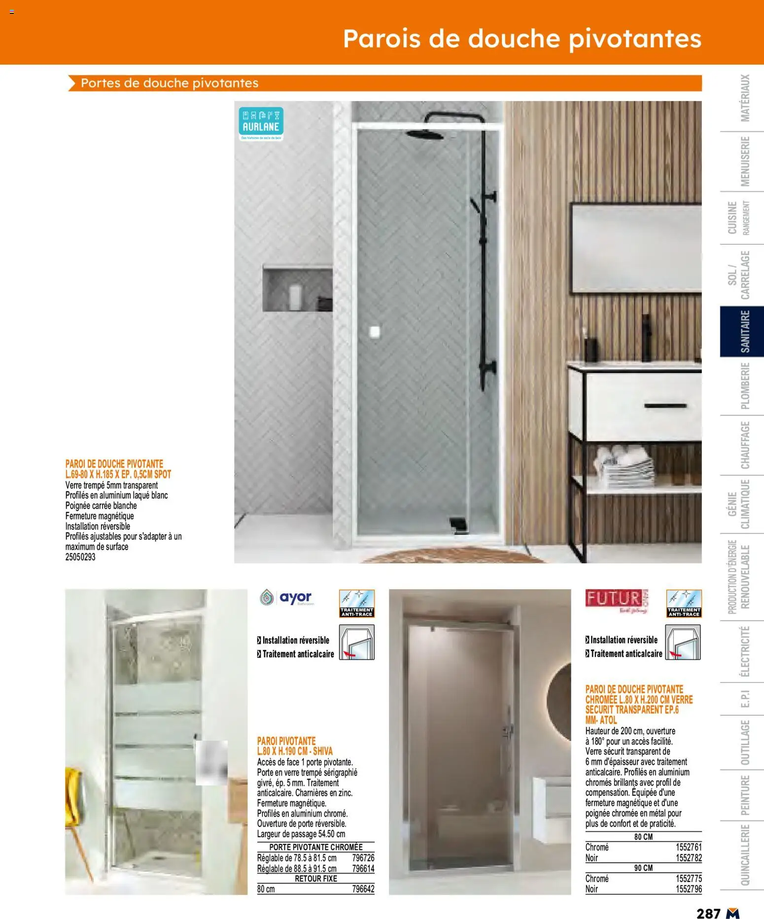 {H1} | Page: 287 | Produits: Porte, Laque, Portes, Douche
