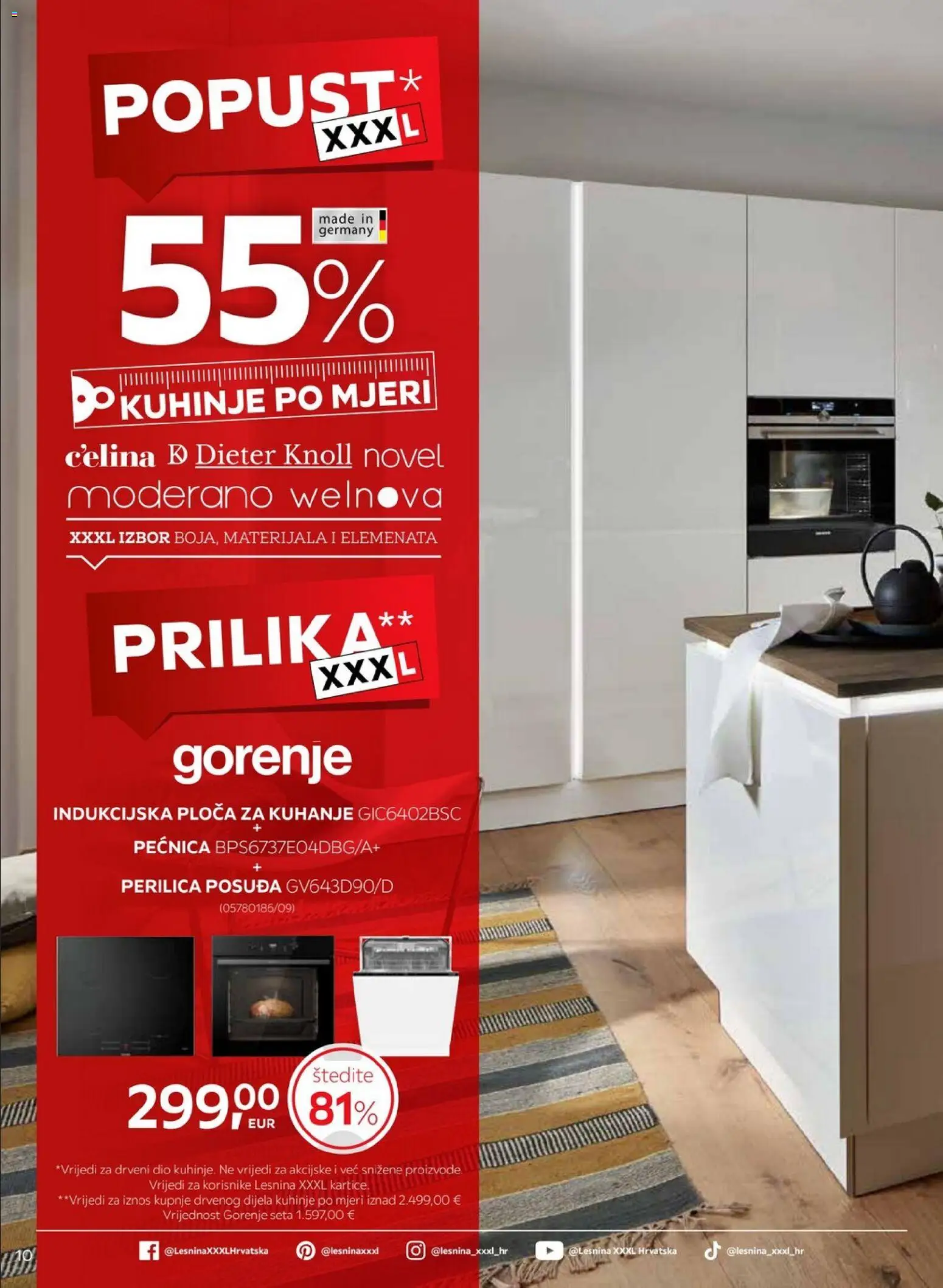 Lesnina katalog | vrijedi od 03.08.2026 | Stranica: 10 | Proizvodi: Perilica posuđa, Indukcijska ploča, Pećnica, Ploča za kuhanje