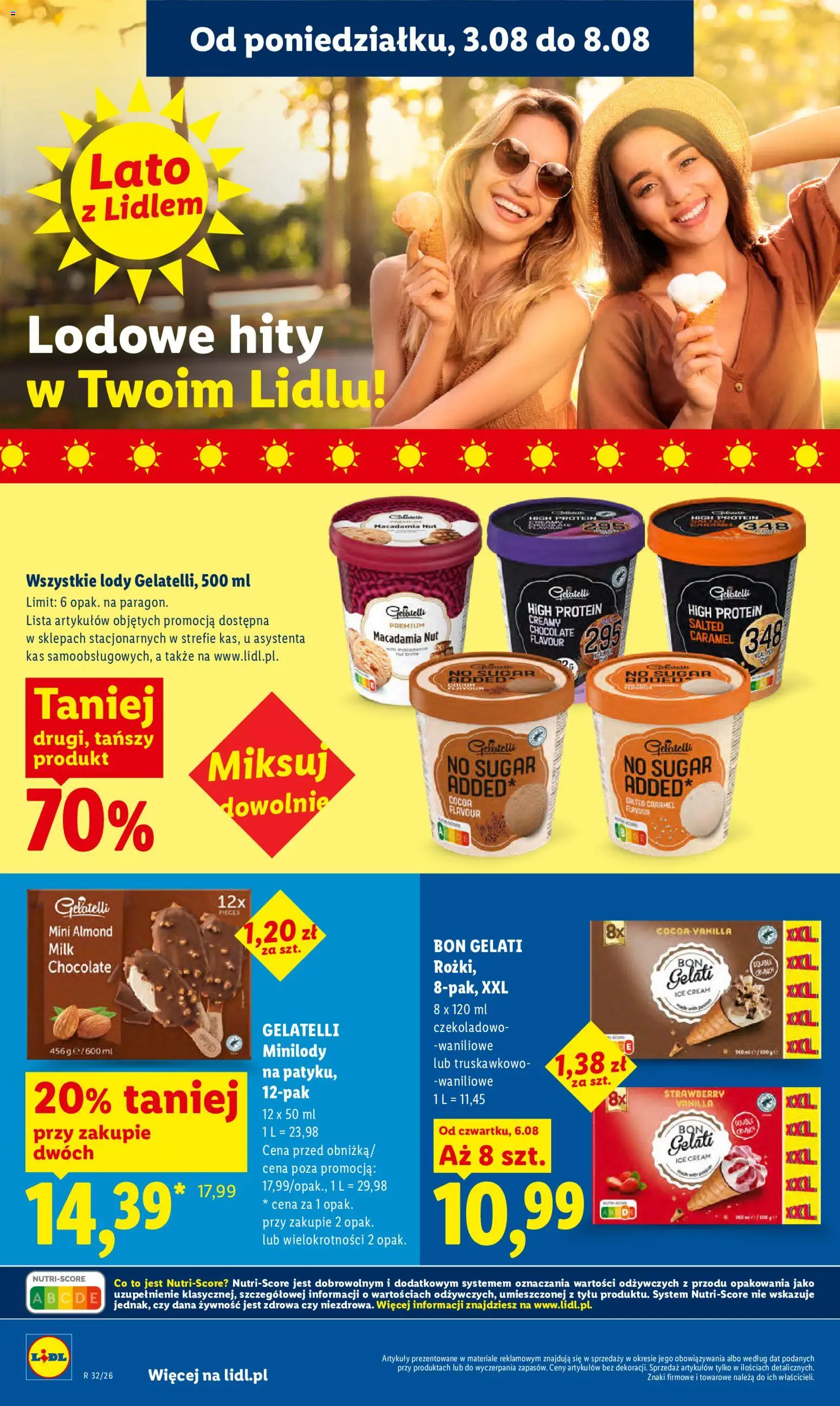 Lidl Polsko leták od 06.08.2026 | Strana: 66 | Produkty: Bon Gelati, Gelatelli, Protein