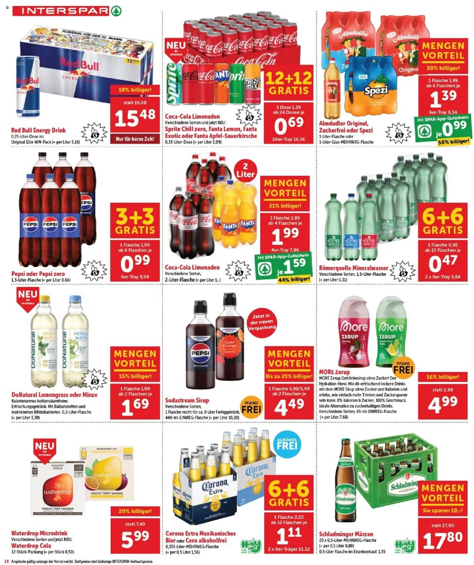Interspar - Burgenland gültig ab 03.06.2026 | Seite: 14 | Produkte: Wasser, Zucker, Bier