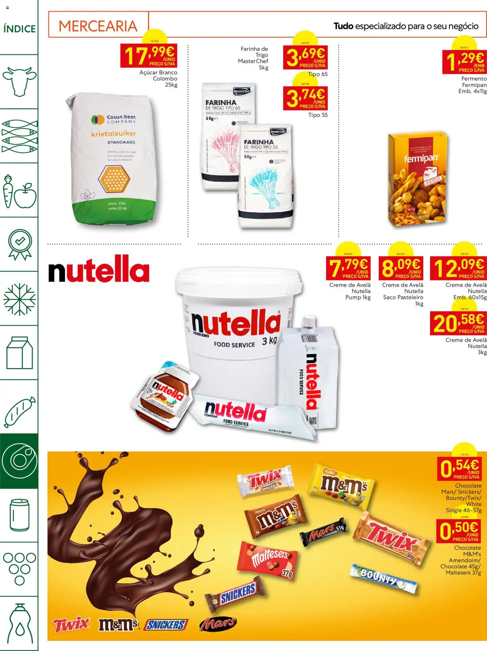 Recheio Horeca Madeira │ válido de 08/09/2026 | Página: 22 | Produtos: Mercearia, Nutella, Saco, Farinha