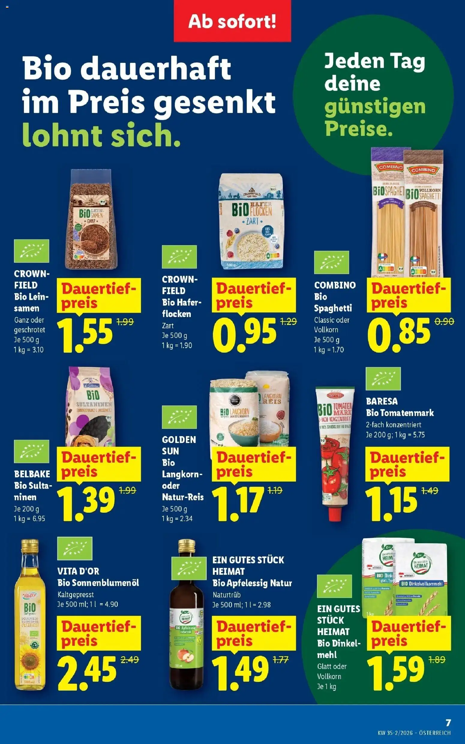 Lidl Flugblatt - Wien ab 27.08.2026 - Angebote ab donnerstag | Seite: 9 | Produkte: Flocken, Mehl, Spaghetti