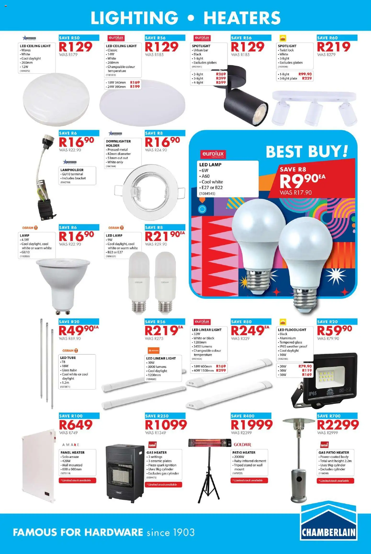 New Chamberlain catalogue – valid from 21.05.2026 | Page: 15 | Products: Plate, Lock, Lamp, Stock