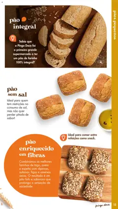 Pré-visualização pão sem sal, Ideal para quem tem restrições no consumo de sal, mas não quer perder pitada de sabor! válido de 20/05/2025 | Página: 13 | Produtos: Aveia, Figos, Pão, Farinha
