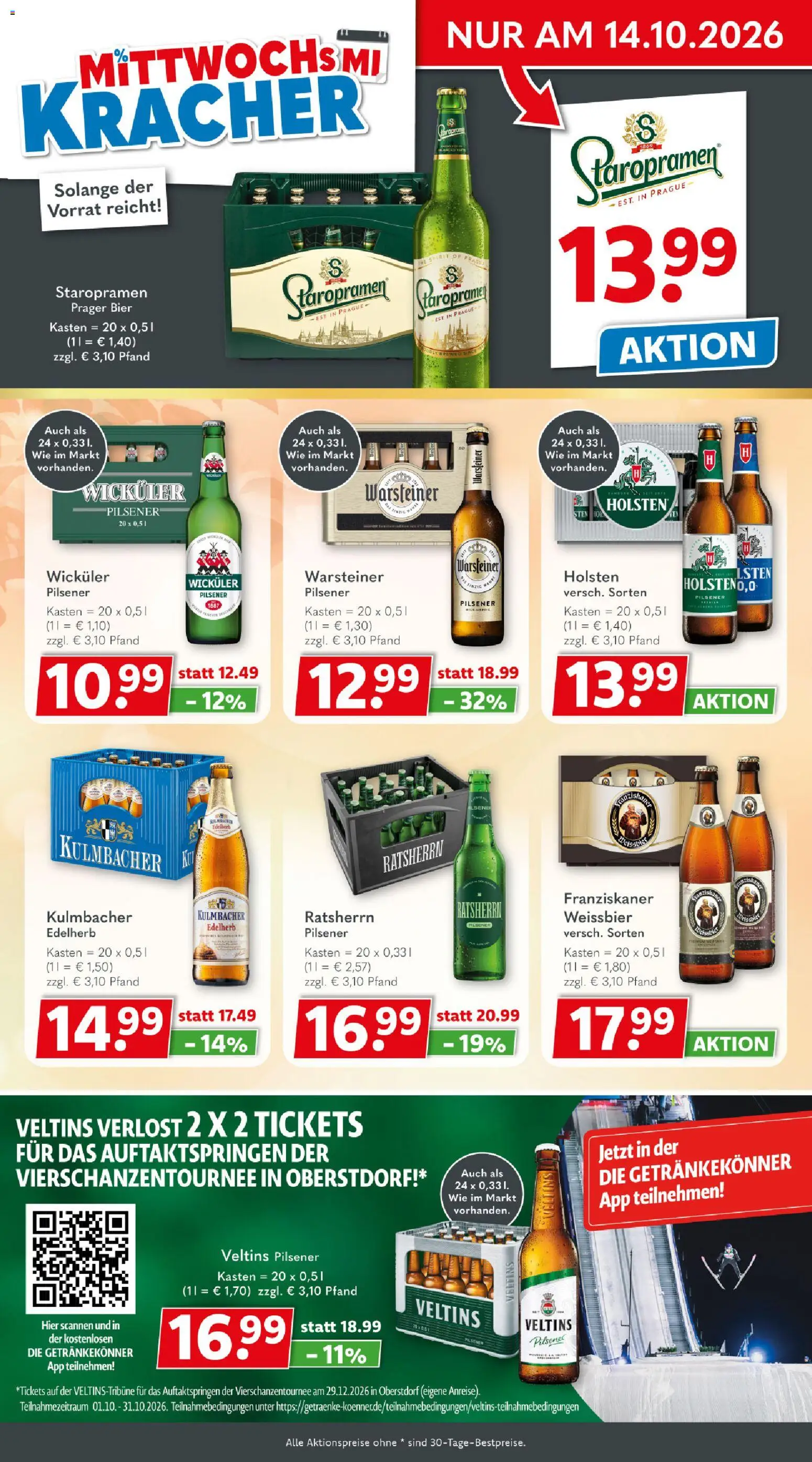 Getränkeland Prospekt Berlin - Brandenburg – gültig ab 12.10.2026 | Seite: 2 | Produkte: Bier, Weißbier, Holsten, Warsteiner