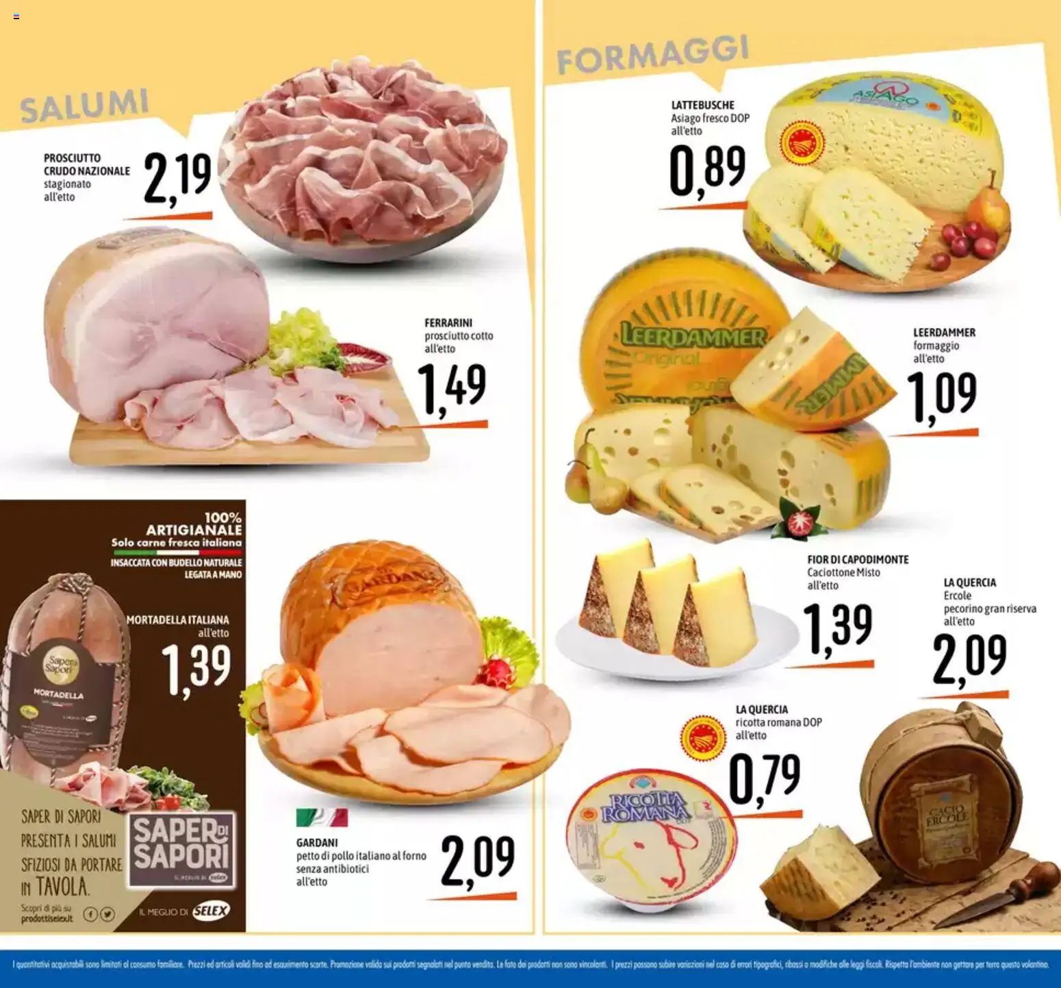 Volantino Emisfero del 11.06.2026 | Pagina: 14 | Prodotti: Prosciutto Cotto, Pollo, Ricotta, Pecorino