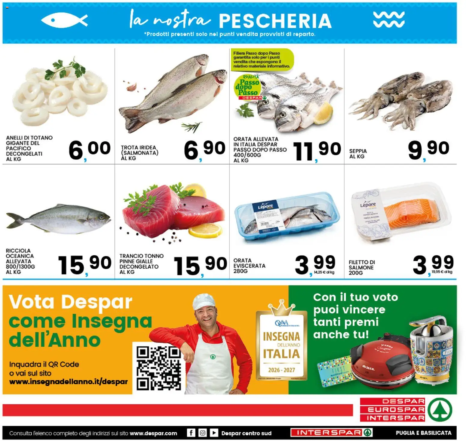 Volantino Interspar del 10/09/2026 | Pagina: 16 | Prodotti: Filetto, Orata, Tonno, Totano