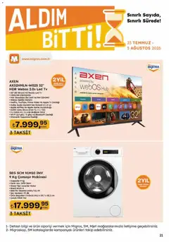 23 Temmuz 2026 tarihinden itibaren geçerli olan Migros kataloğu önizlemesi | Sayfa: 125 | Ürünler: TV, Ses, Uydu, USB bağlantı