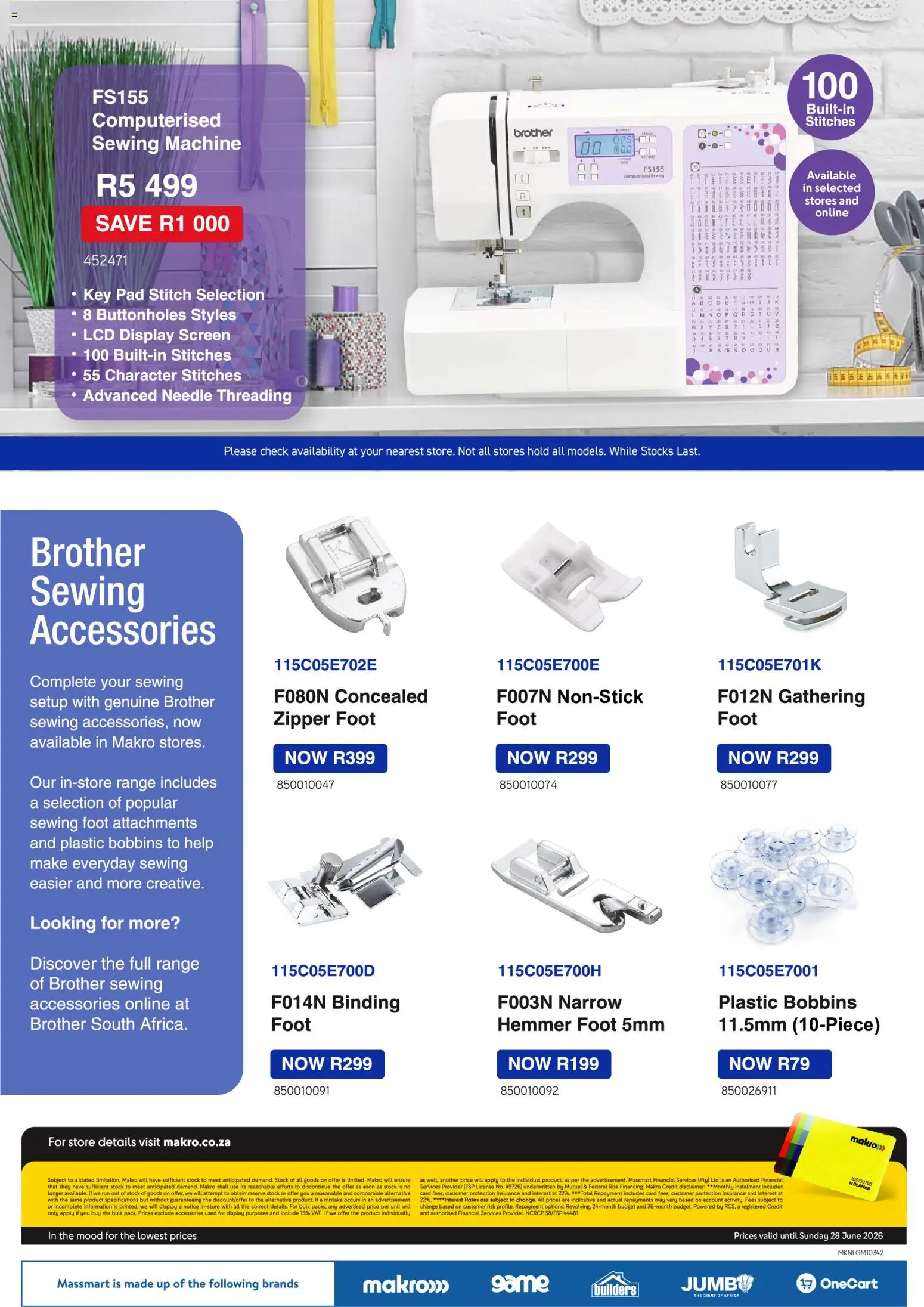 New Makro catalogue – valid from 04.06.2026 | Page: 2 | Products: Sewing machine, Stock