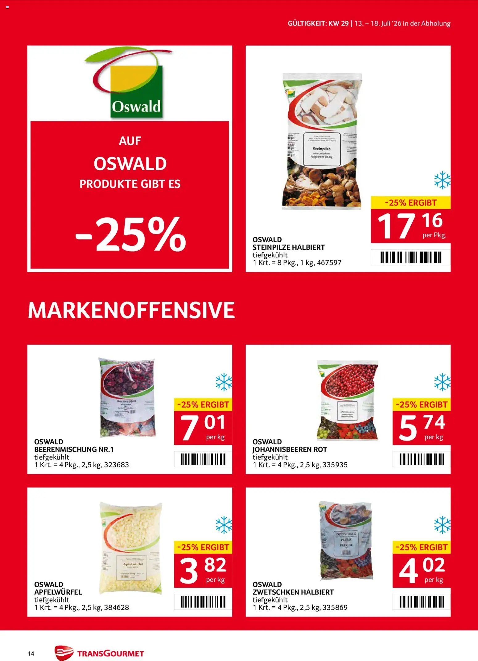Transgourmet Flugblatt gültig ab 13.07.2026 | Seite: 14