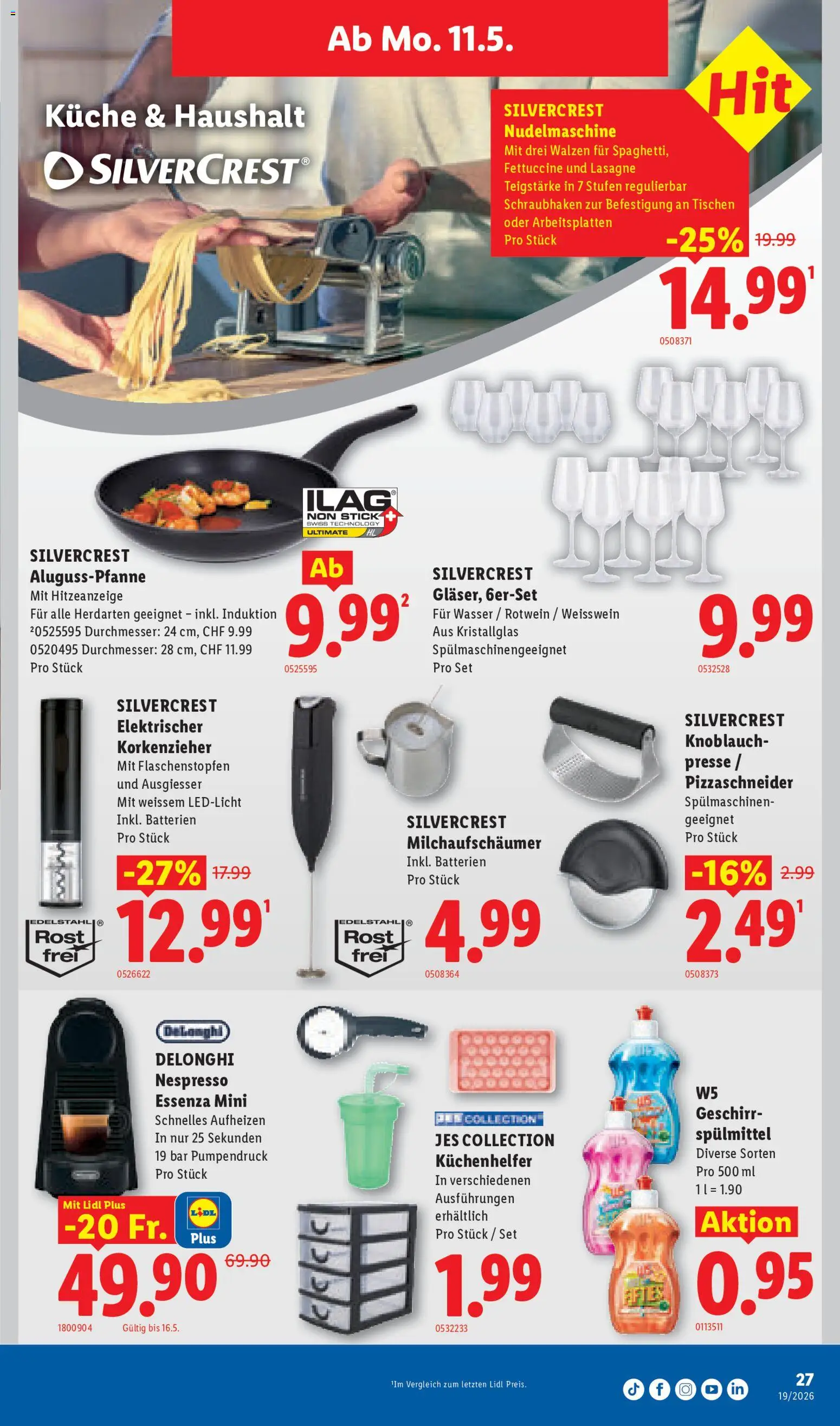 Lidl aktionen – gültig ab 07.05.2026 | Seite: 27 | Produkte: Rotwein, Knoblauch, Wasser, Presse