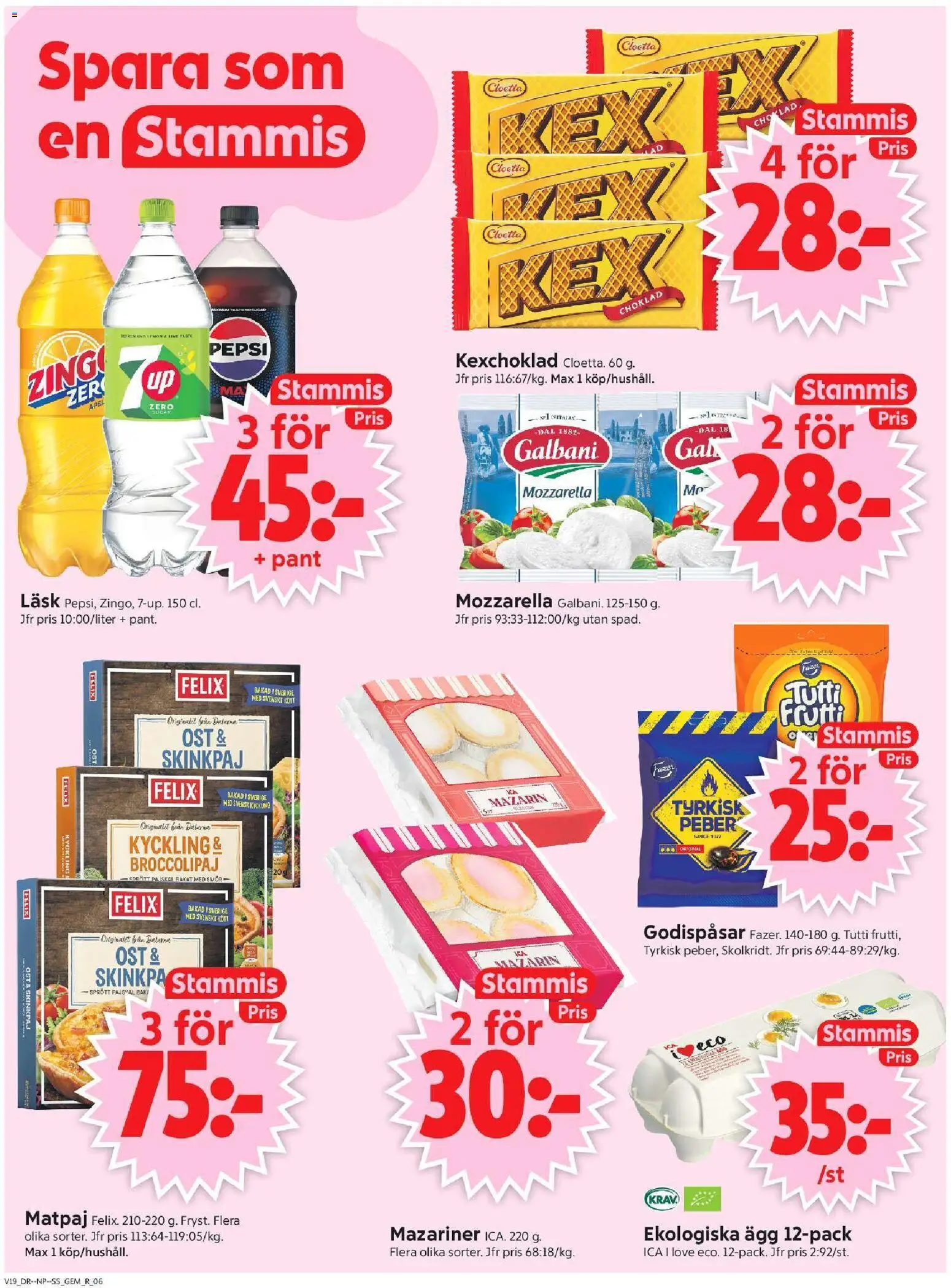 ICA Supermarket reklamblad aktuell från 04.05.2026 | Sida: 8 | Produkter: Smör, Ost, Choklad, Lime