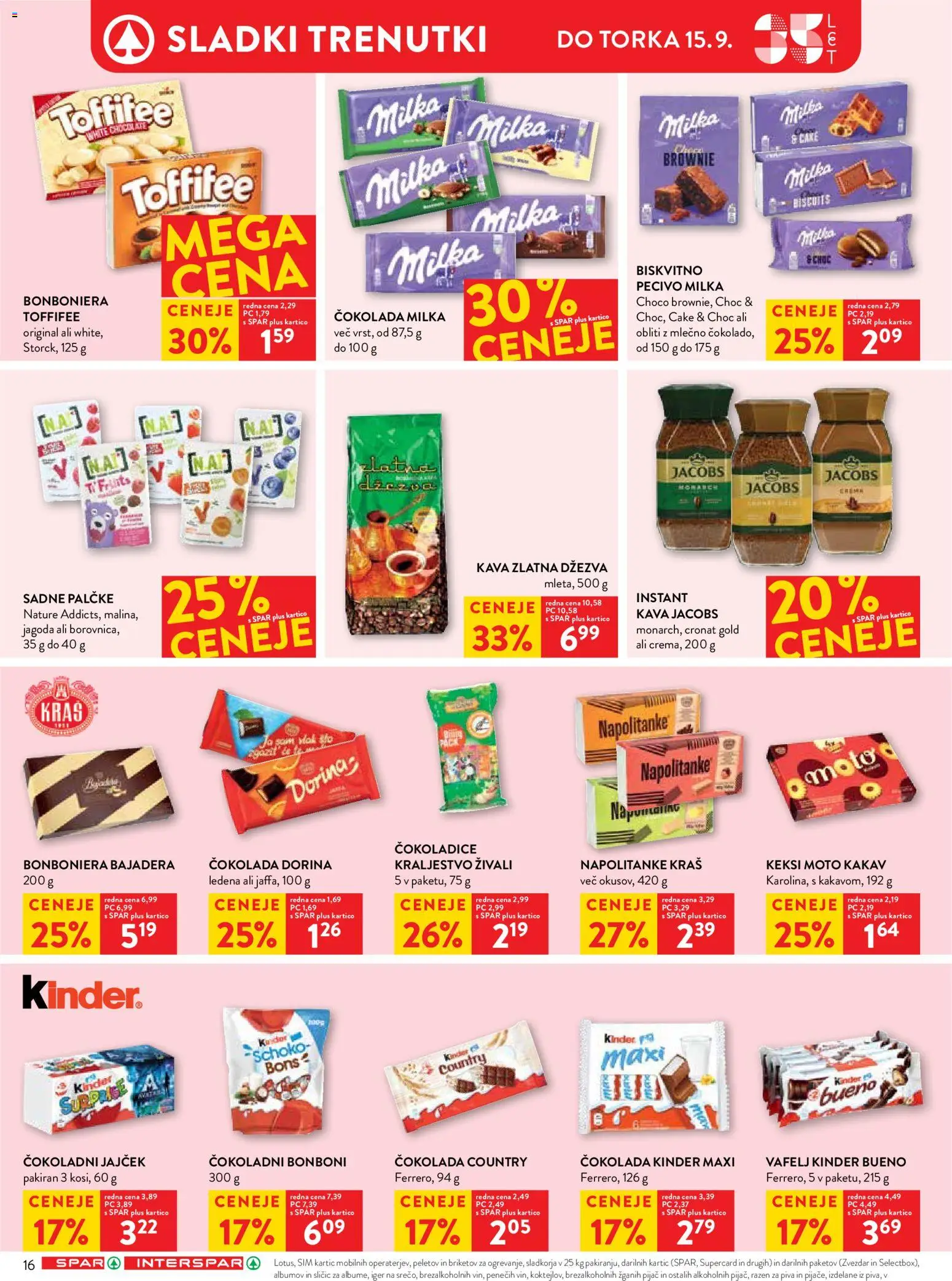 Novi Spar katalog ponudbe – veljaven od 09.09.2026 | Stran: 28 | Izdelki: Napolitanke, Keksi, Bonboni, Kakav