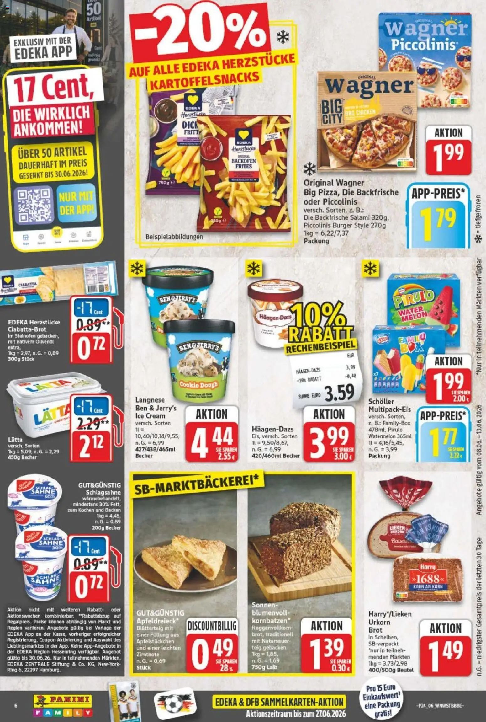 NP Discount Prospekt – gültig ab 08.06.2026 | Seite: 6 | Produkte: Olivenol, Ben & Jerry's, Lätta, Brot