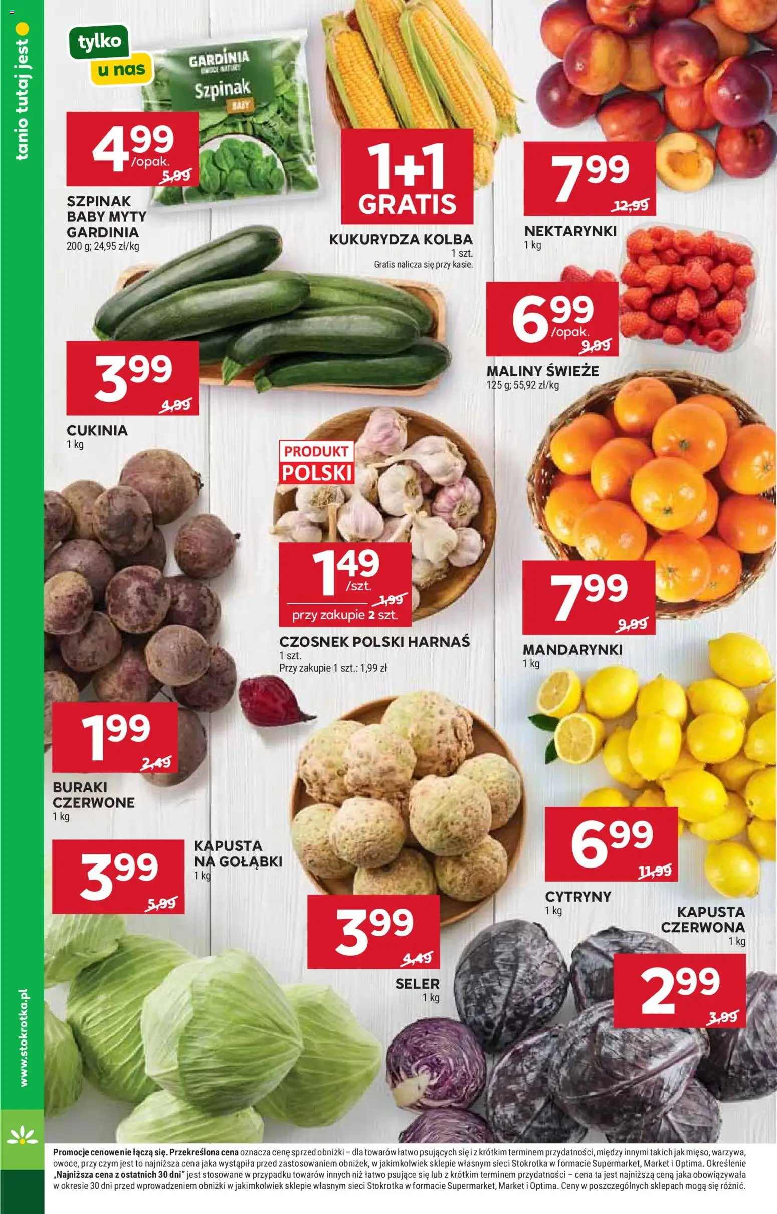 Stokrotka gazetka - Market od 17.09.2026 | Strona: 14 | Produkty: Maliny, Stokrotka, Kukurydza, Buraki czerwone