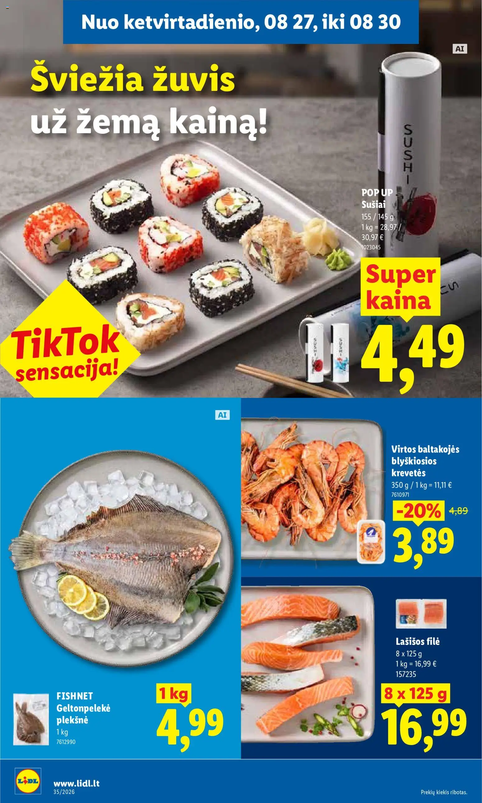 LIDL akcijos nuo 2026.08.24 | Puslapis: 36 | Prekių: Lašišos, Žuvis