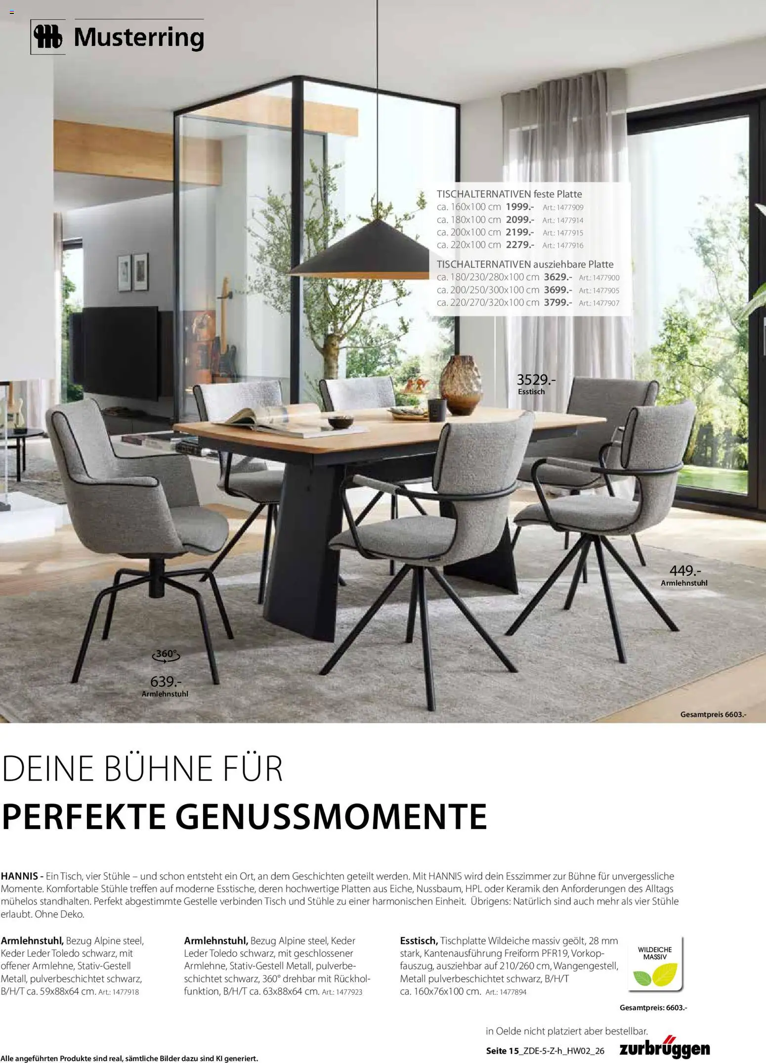 Zurbrüggen Prospekt – gültig ab 30.09.2026 | Seite: 25 | Produkte: Esstisch, Tisch
